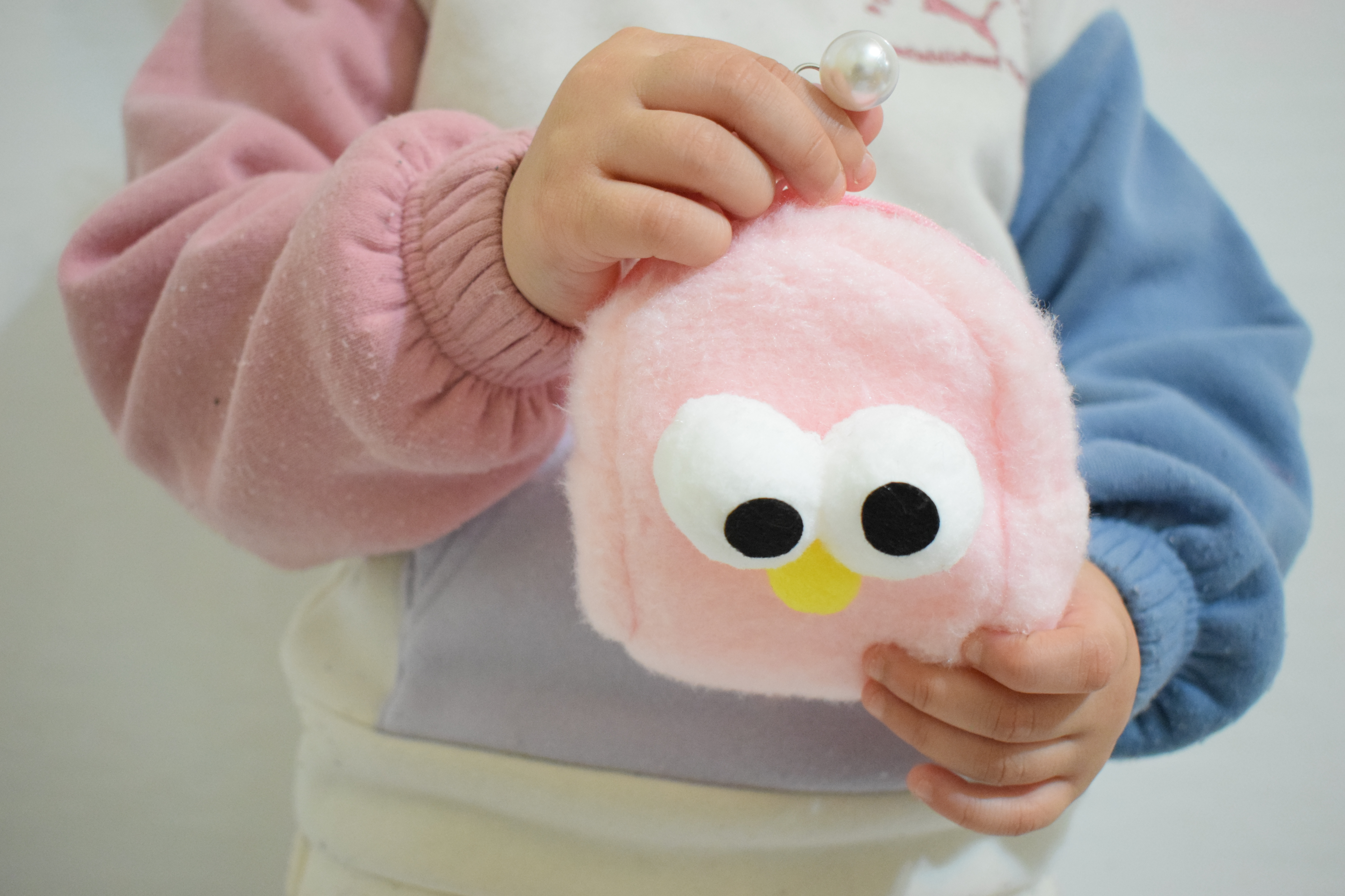 Wiggly Eyes Pink Coin  PlushPurse