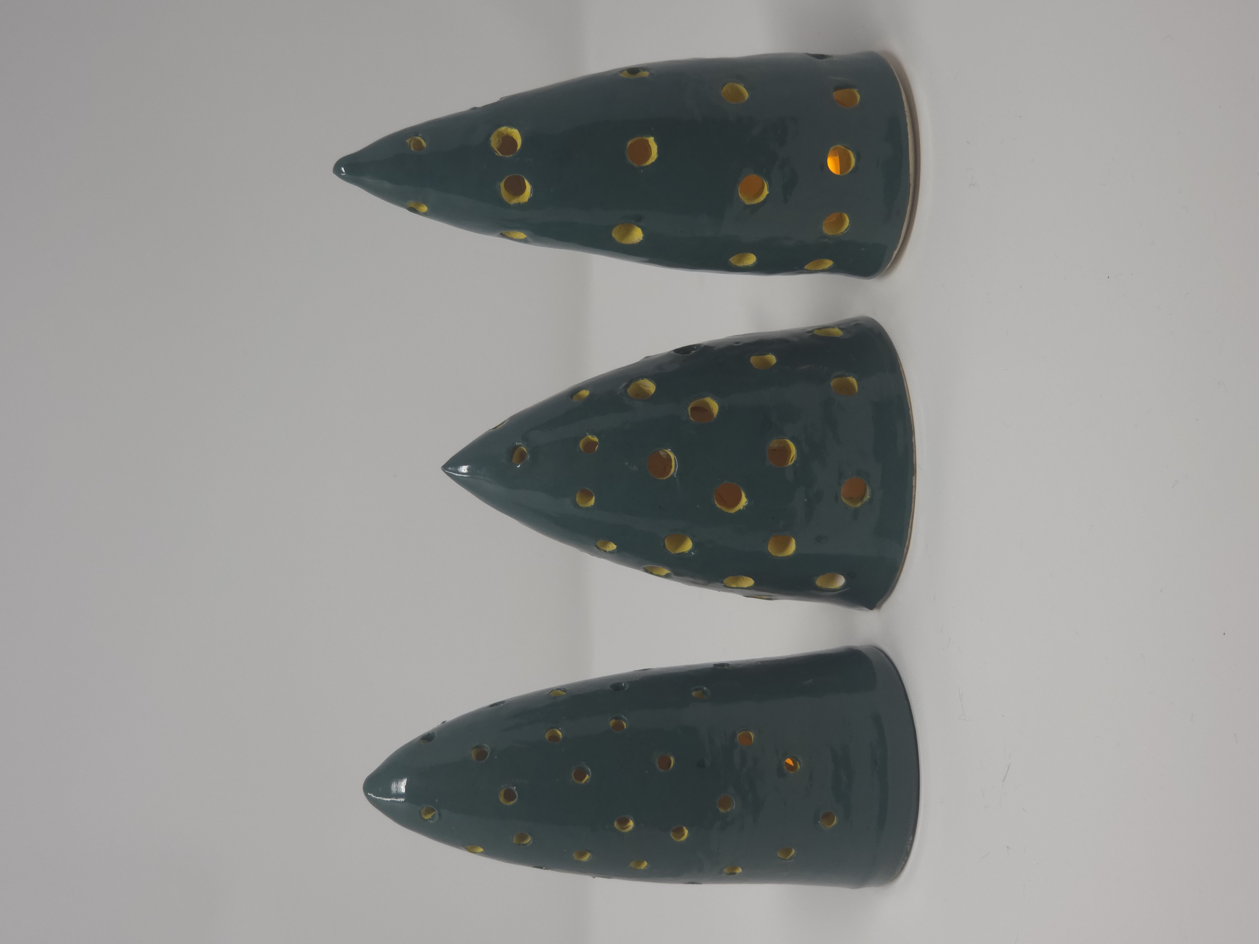 Ceramic Christmas Tree Candle Holders