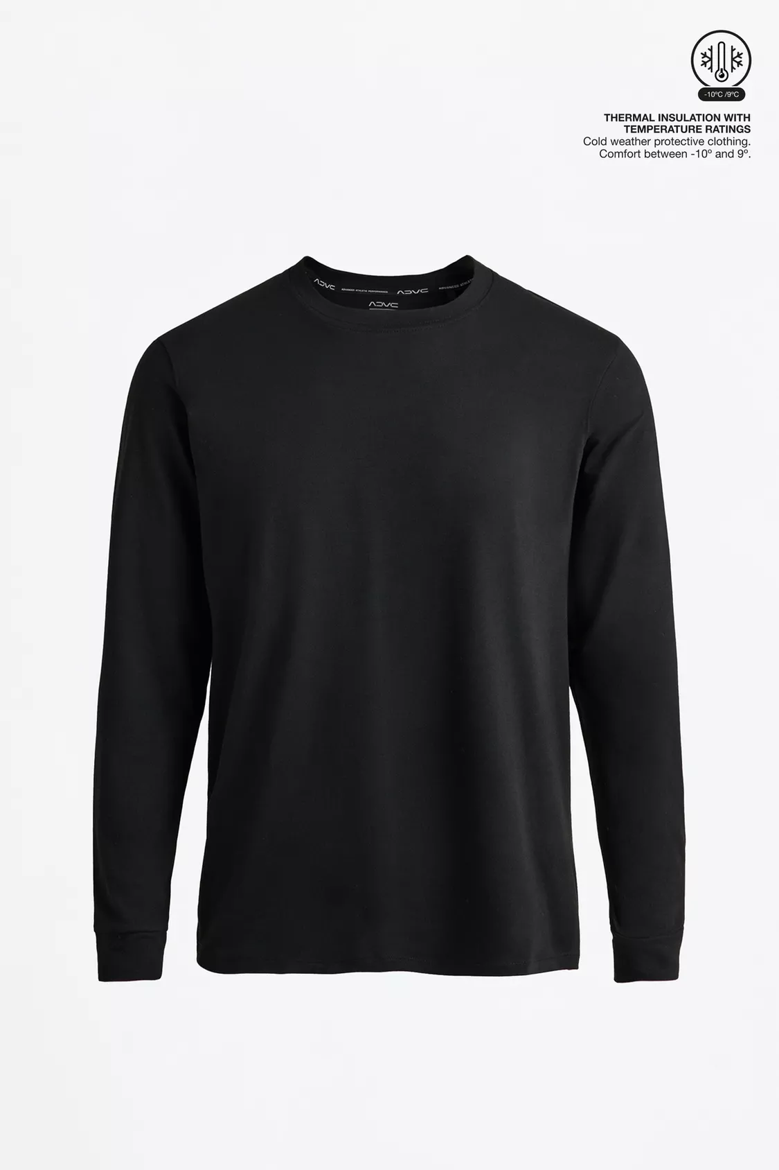 Camiseta térmica preta de manga comprida