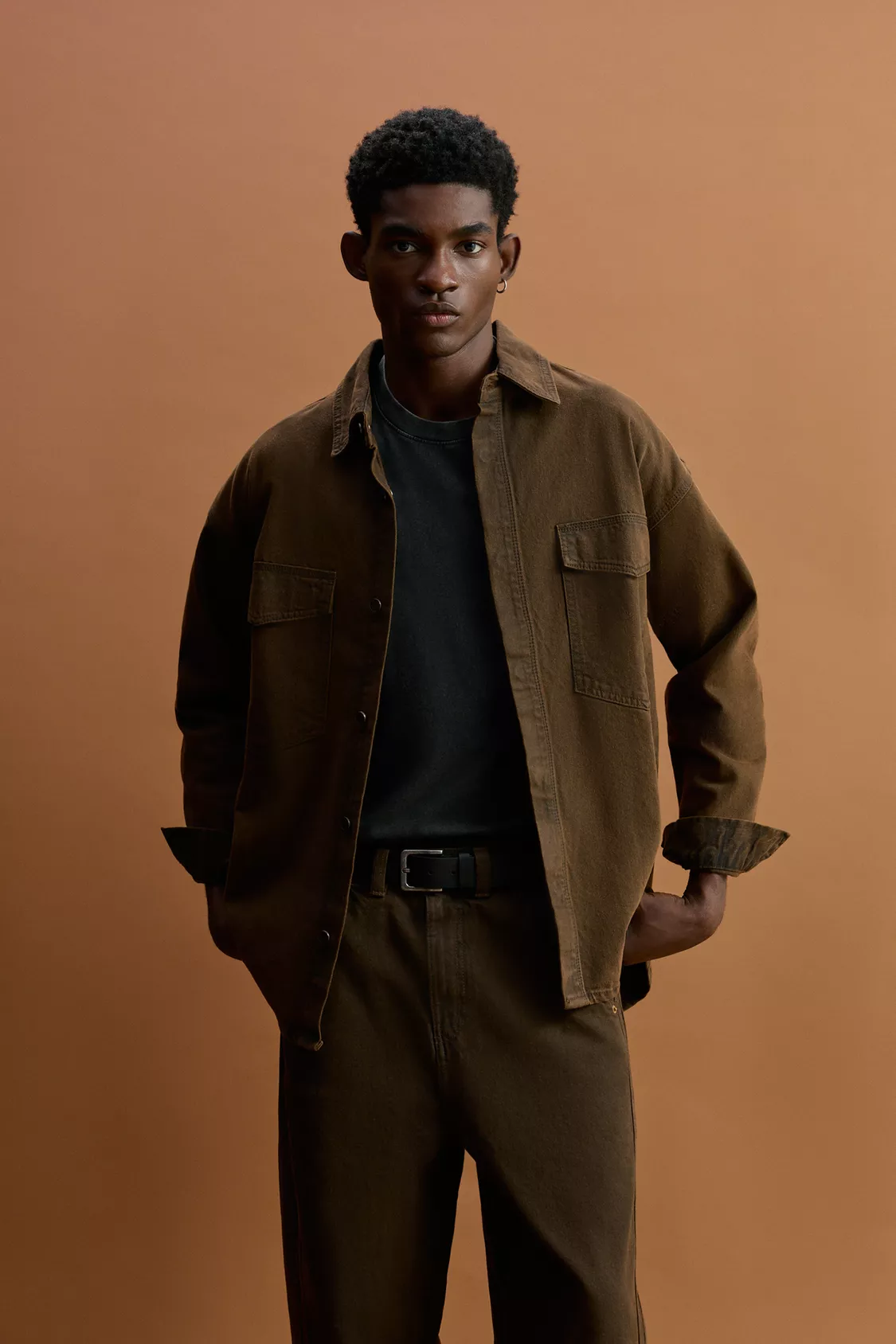 Jaqueta marrom masculina Lefties FRESKU