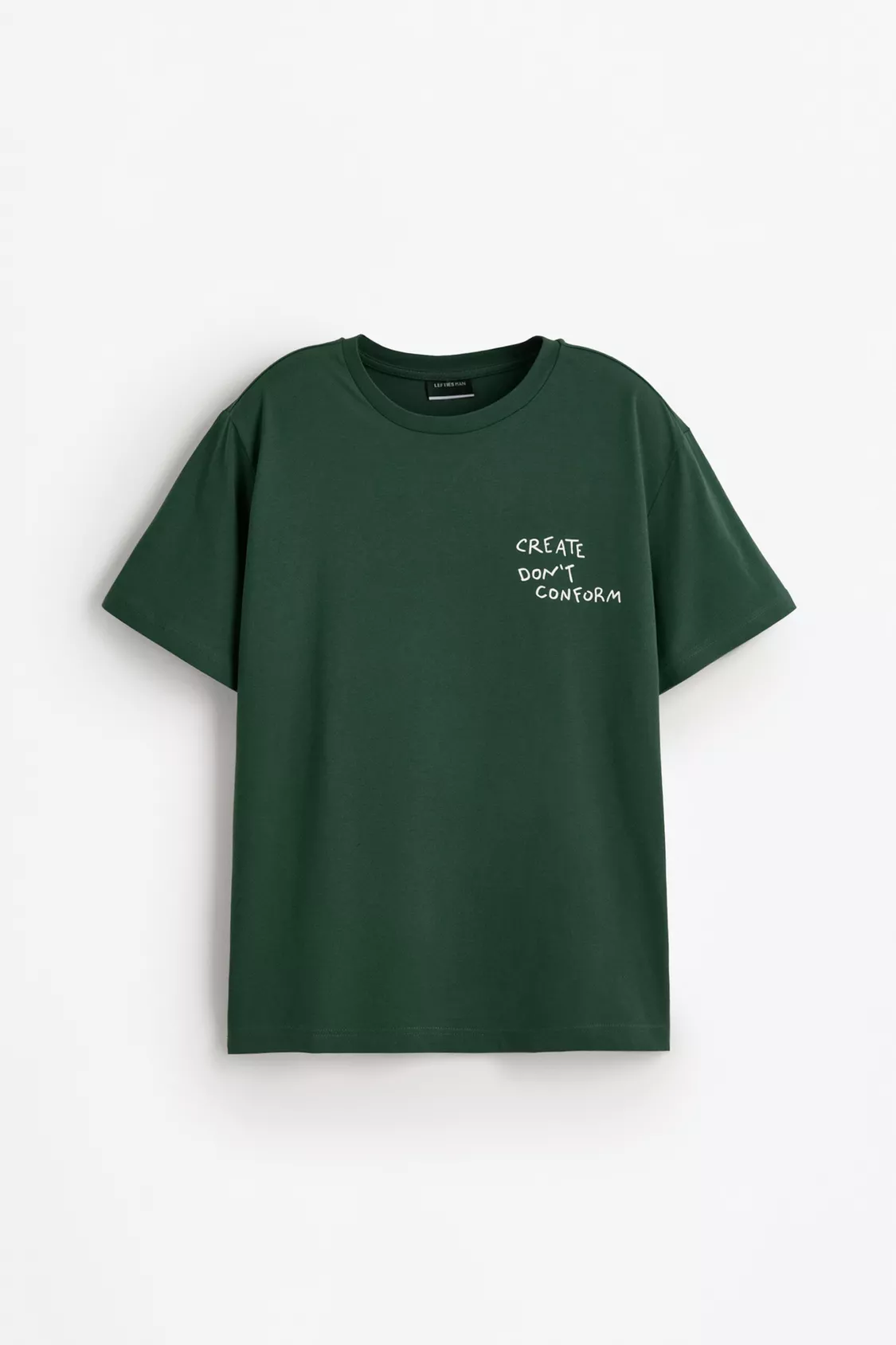 Camiseta verde 'Create Don't Conform' FRESKU