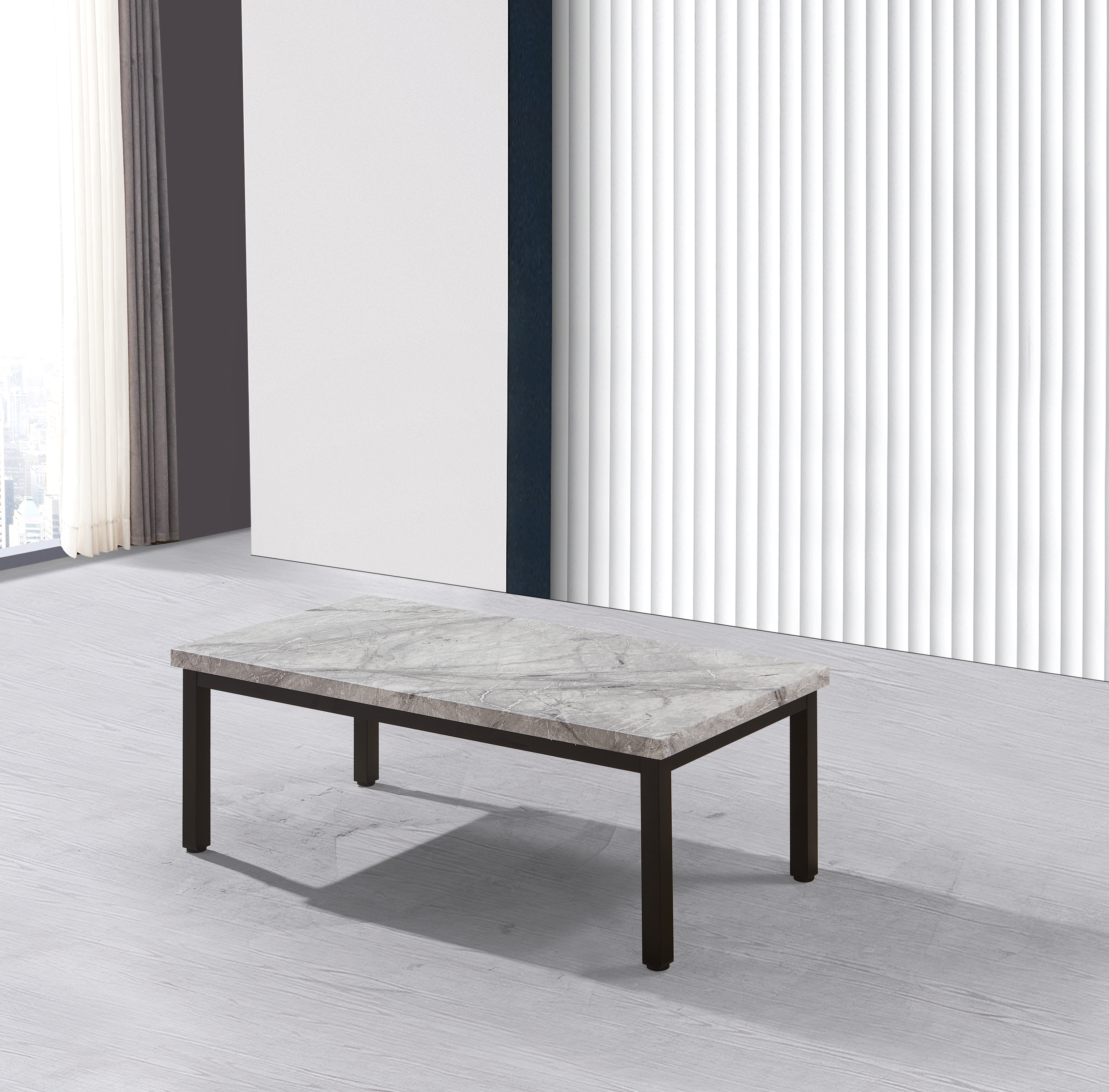 Coffee Table (Light Grey Marble Effect)