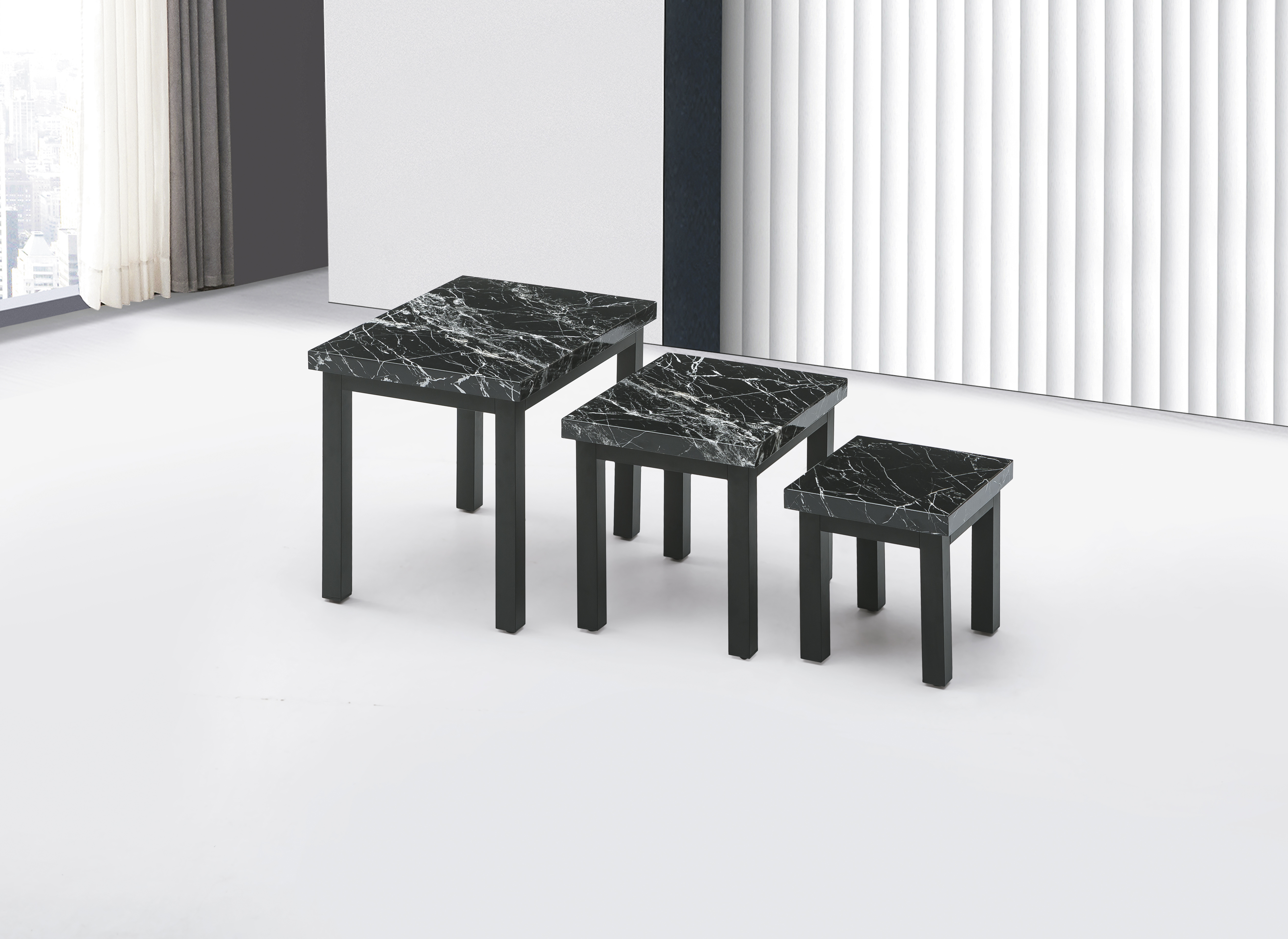 Nest of Tables (Black Stone Effect)