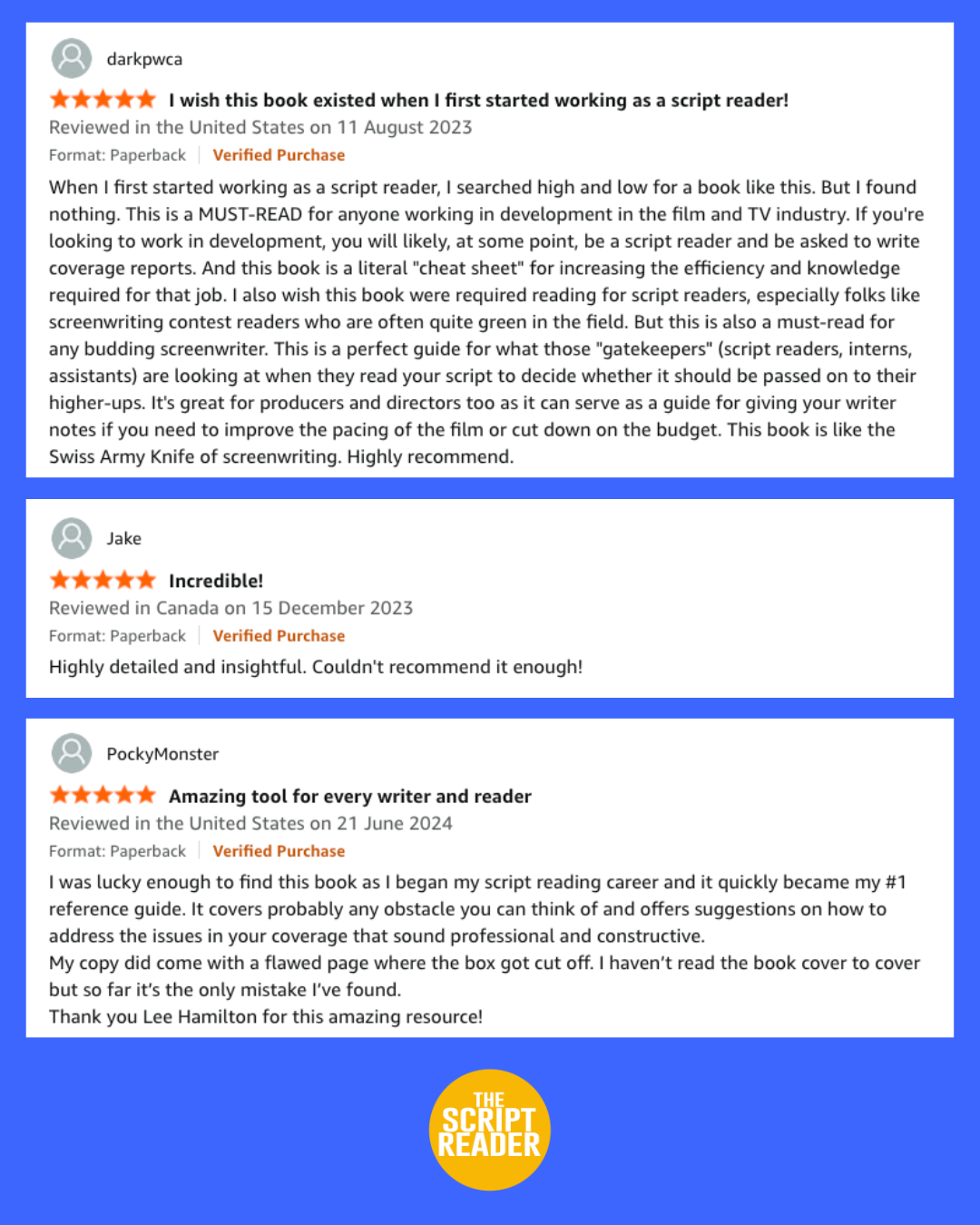 The Script Reader's Cheat Sheet