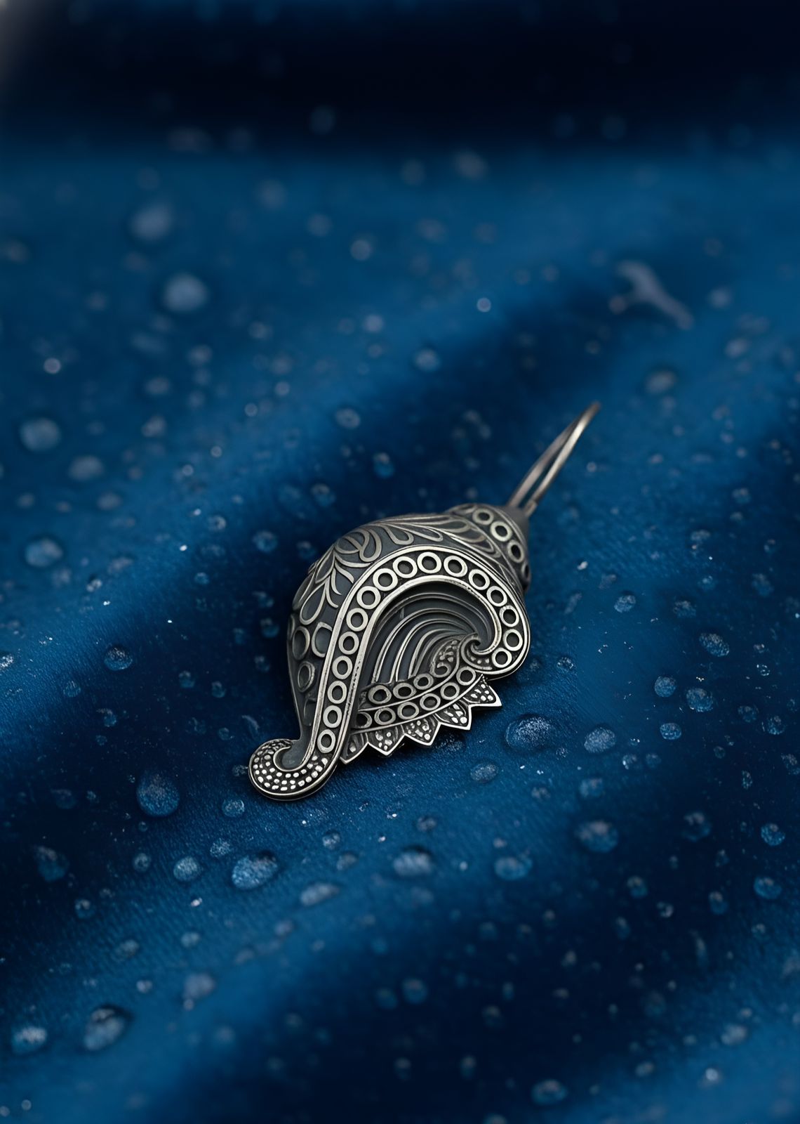 Antique Silver Paisley Earrings