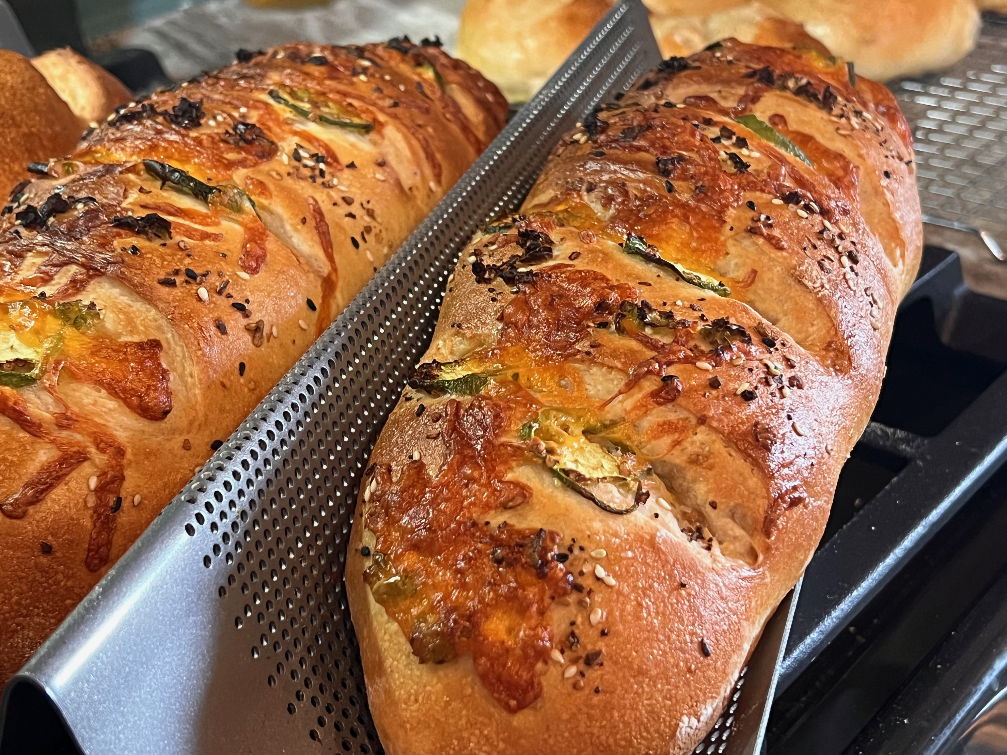 Jalapeño-Cheddar French Organic Sourdough Loaf