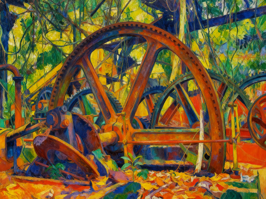 Grande roue industrielle en métal