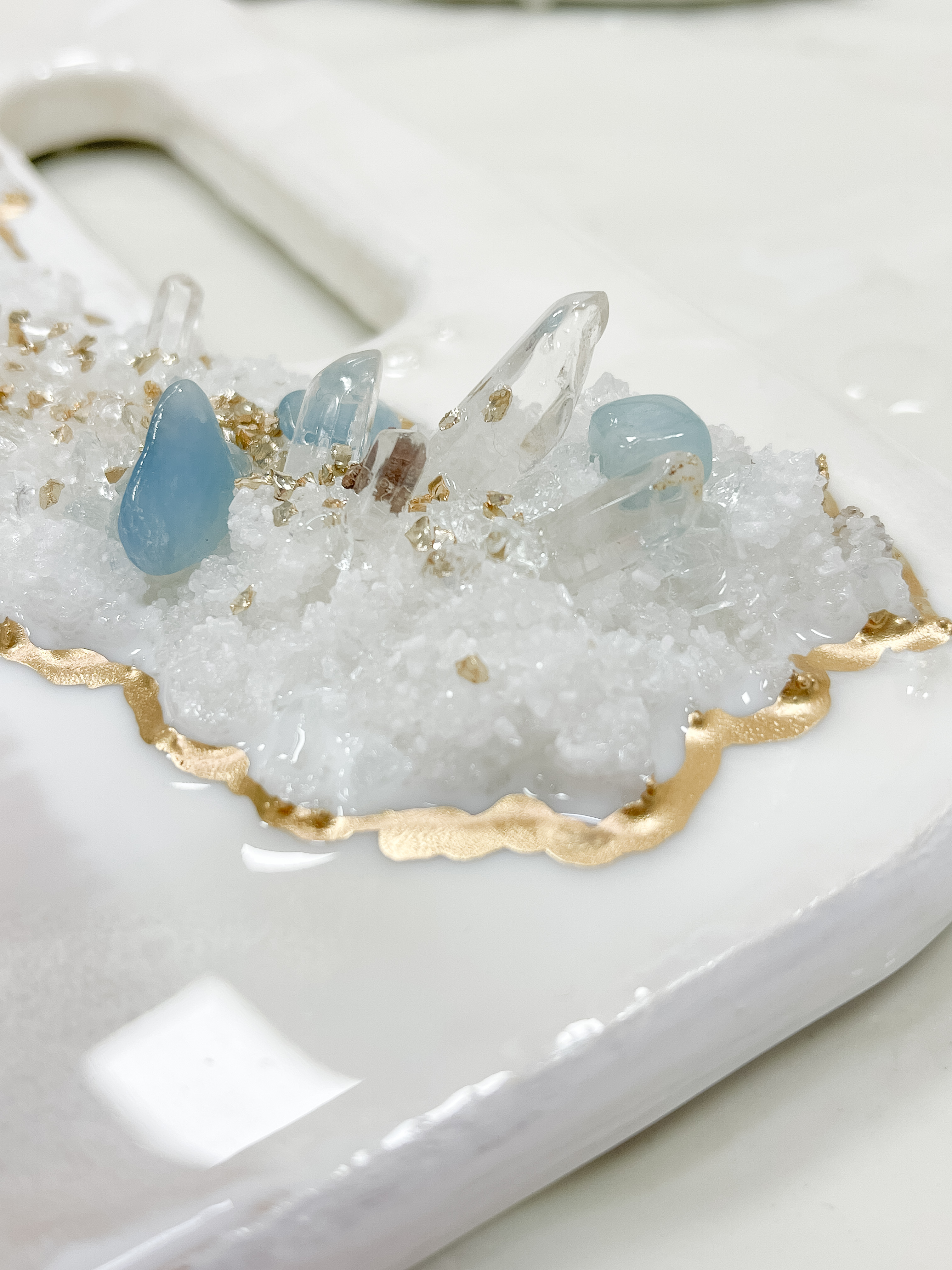 Platou de servit branzeturi/ aperitive cu cristale naturale