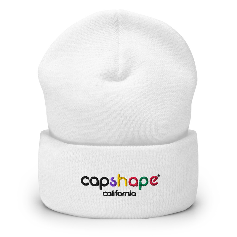 White Capshape Beanie