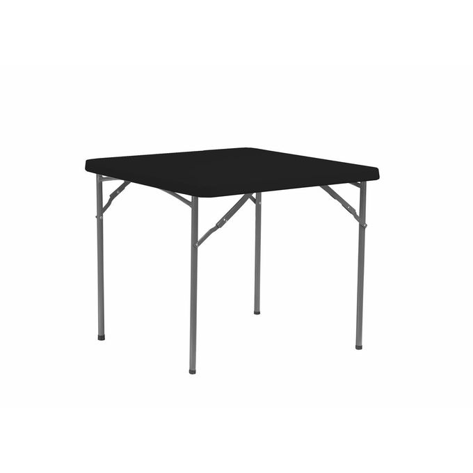 LASA SQUARE 86CM FOLDING CARD TABLE - BLACK