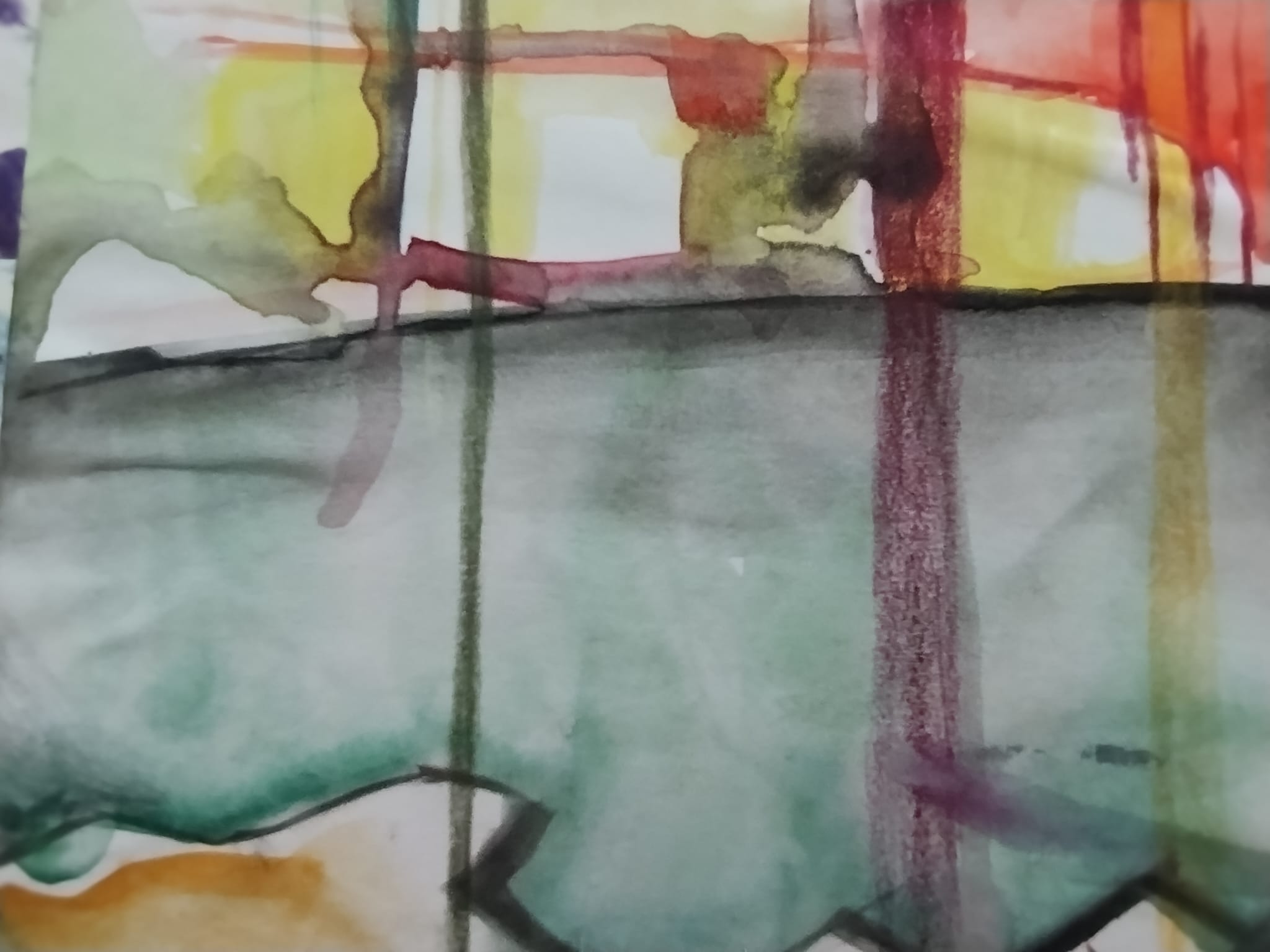 Abstract Watercolor Painting - A3 Size