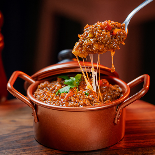 Polenta com Carne Moída