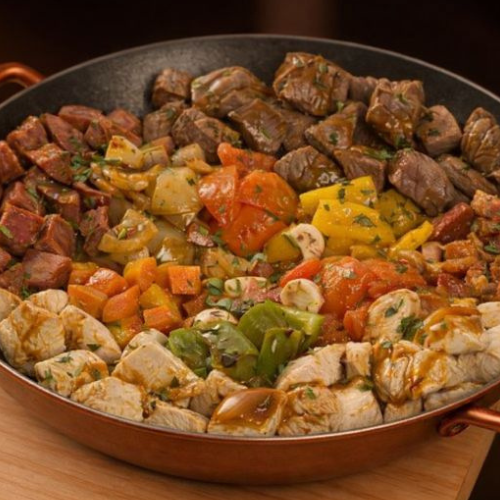 Entreveiro de Alcatra, Frango e Linguiça Apimentada 