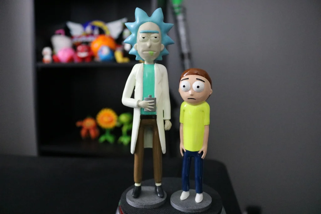 🛸 Rick ve Morty Figür Seti – El Yapımı, 3D Baskı, Koleksiyonluk