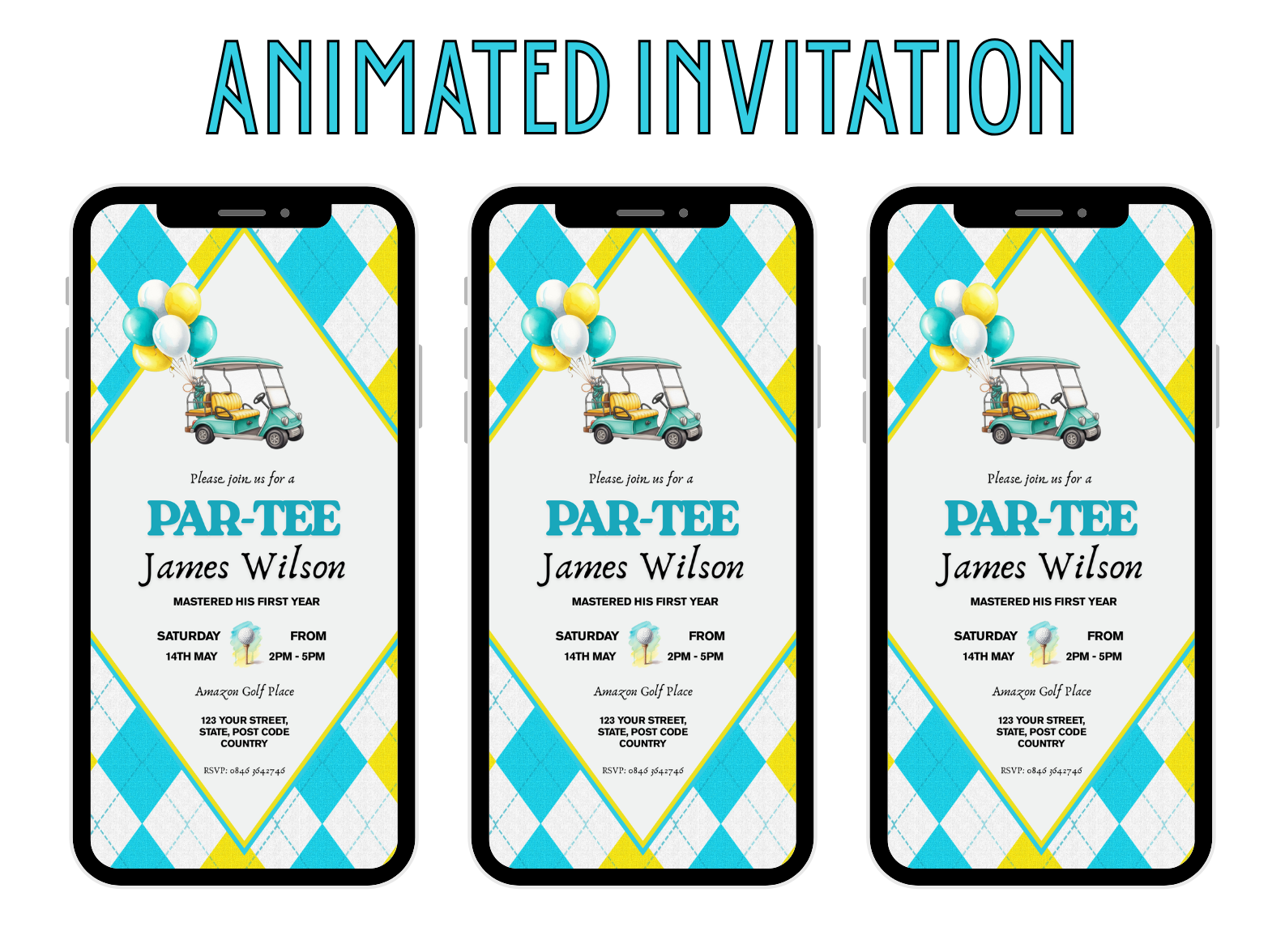 Golf Themed Animated Invitation