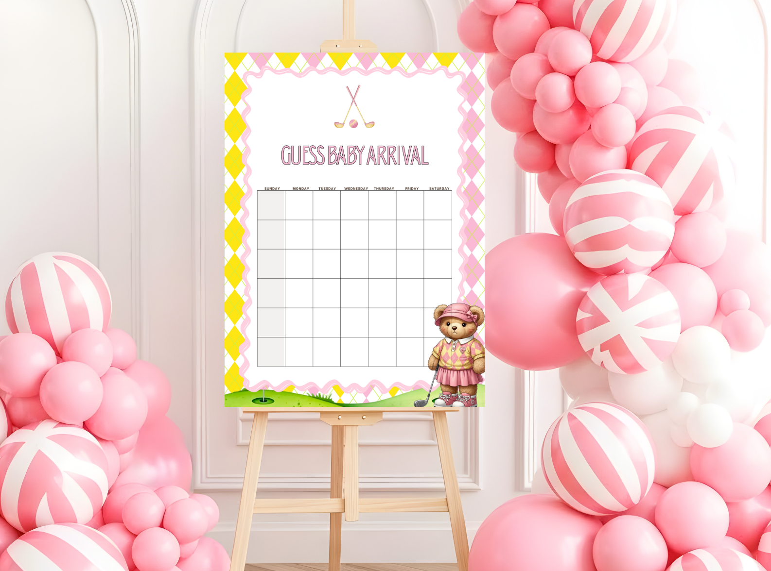 Golf-Themed Baby Shower Welcome Sign