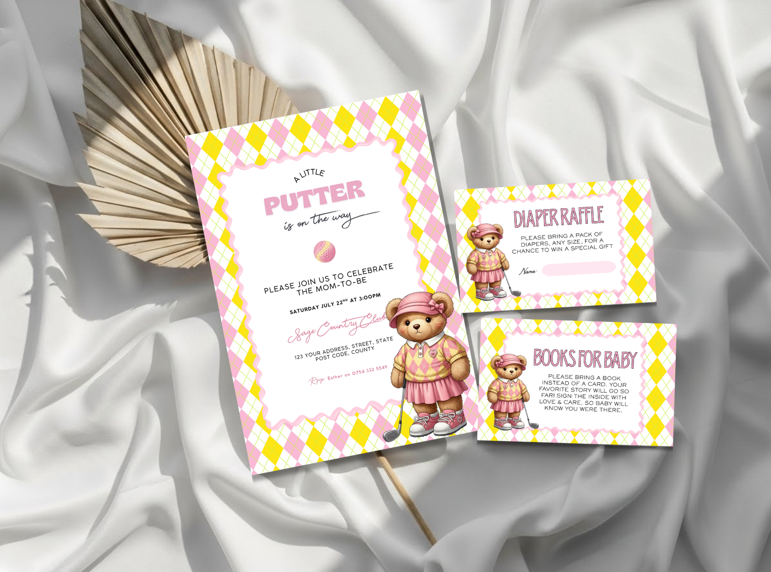 Golf-Themed Baby Shower Invitation