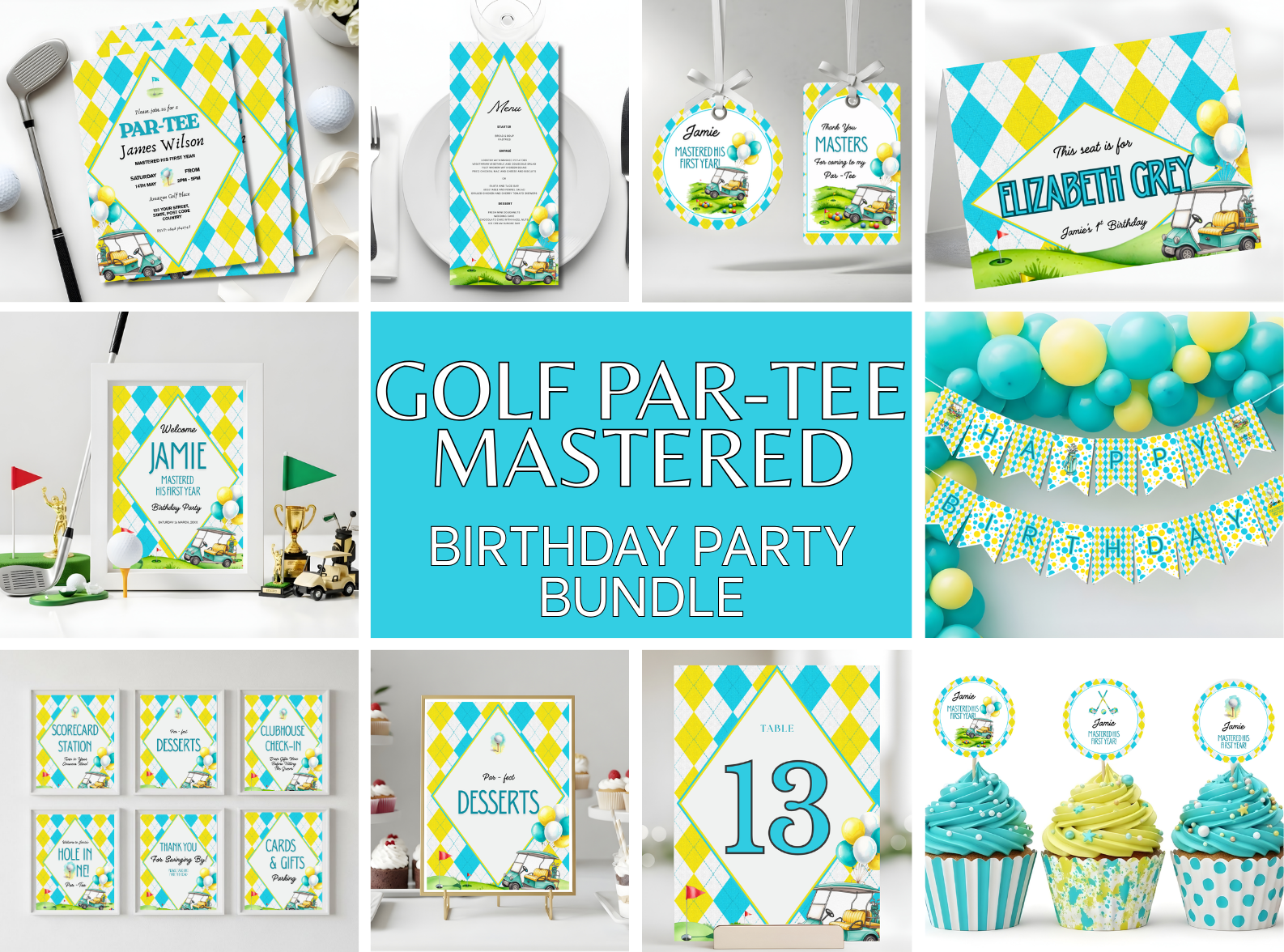 Golf Par-Tee Mastered Birthday Party Bundle