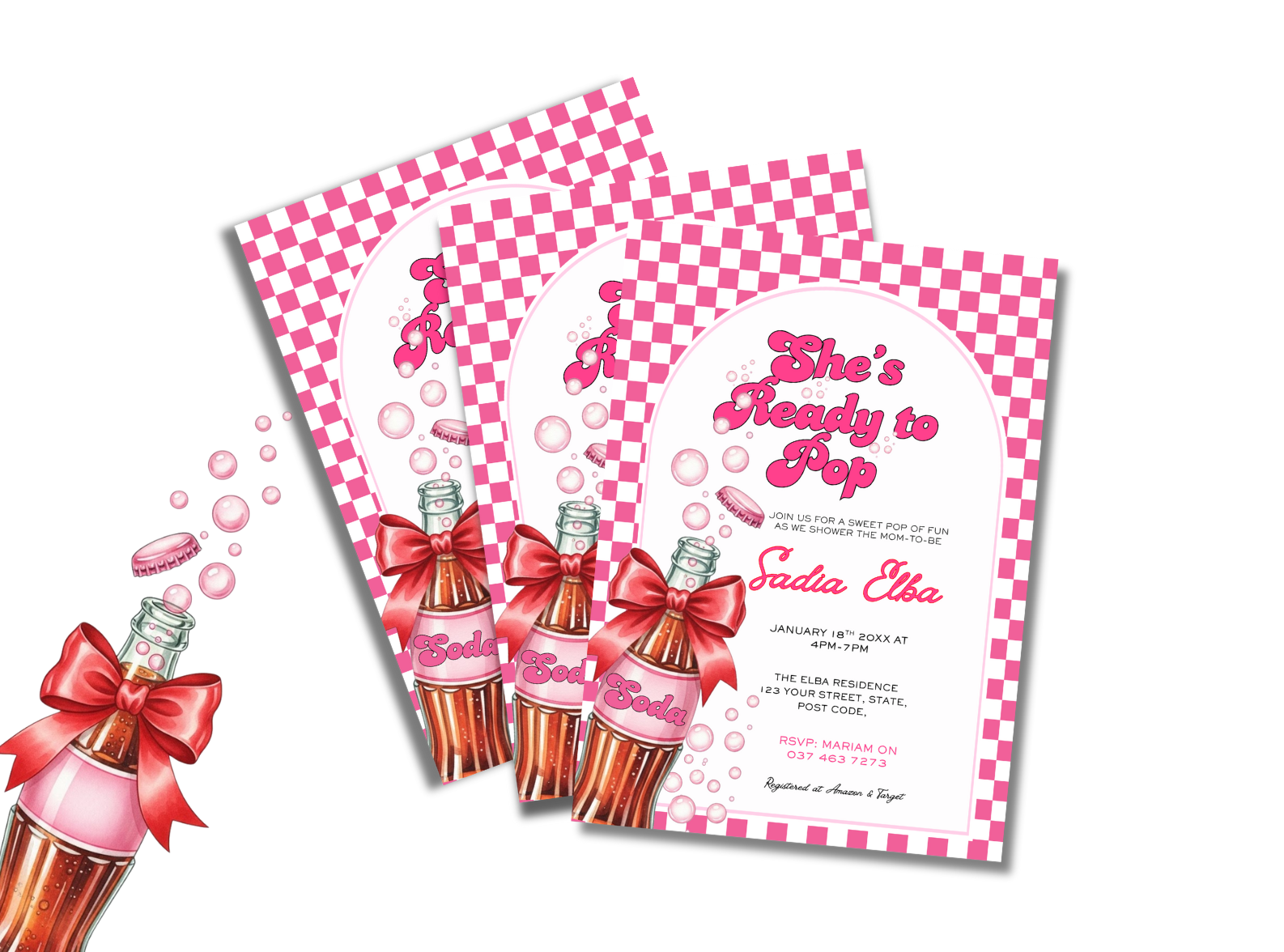 She’s Ready to Pop Baby Shower Invitation 