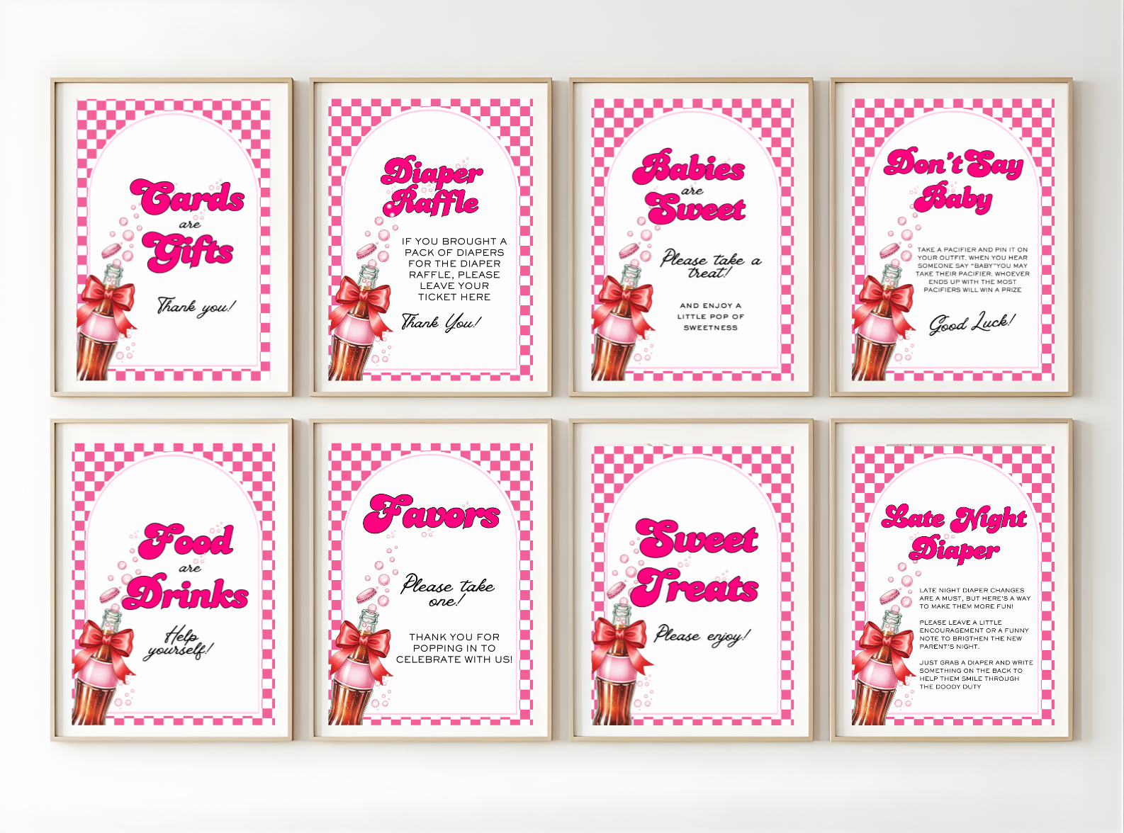 Ready to Pop Baby Shower Signs 