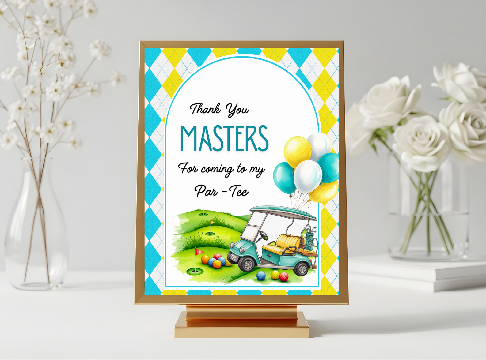 Golf Birthday Party Signs 