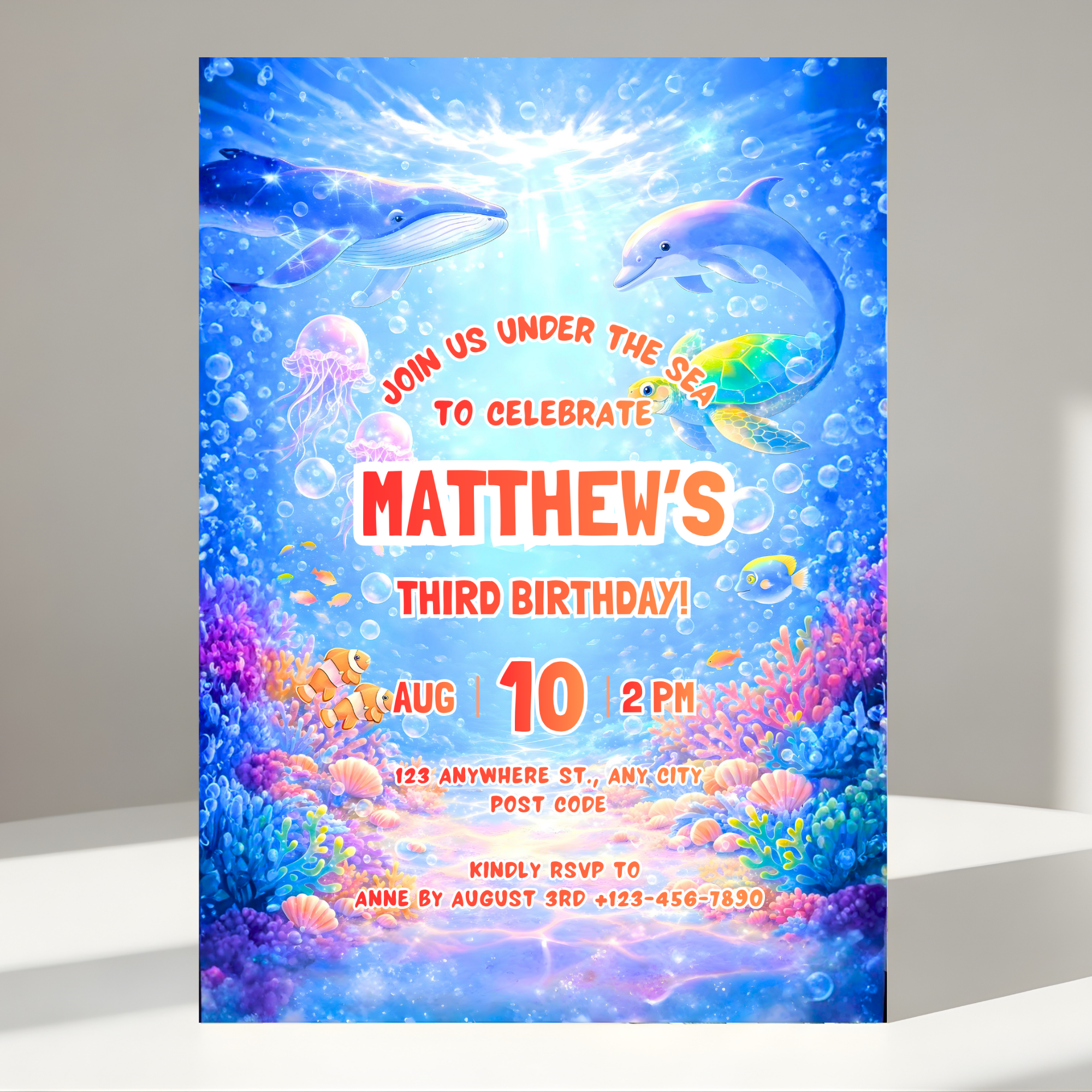 Under the Sea Birthday Invitation