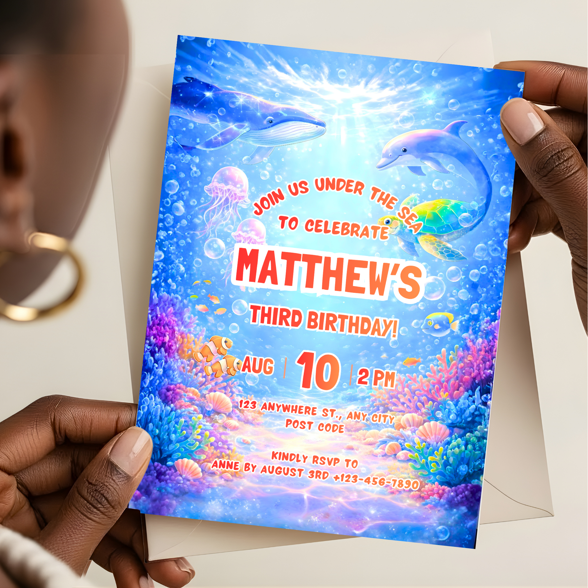 Under the Sea Birthday Invitation