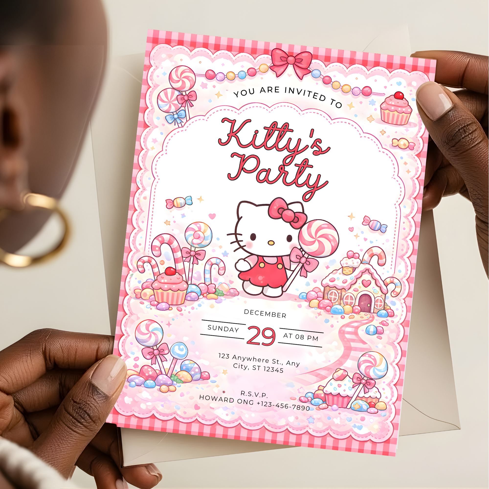 Hello Kitty's Party Digital Invitation