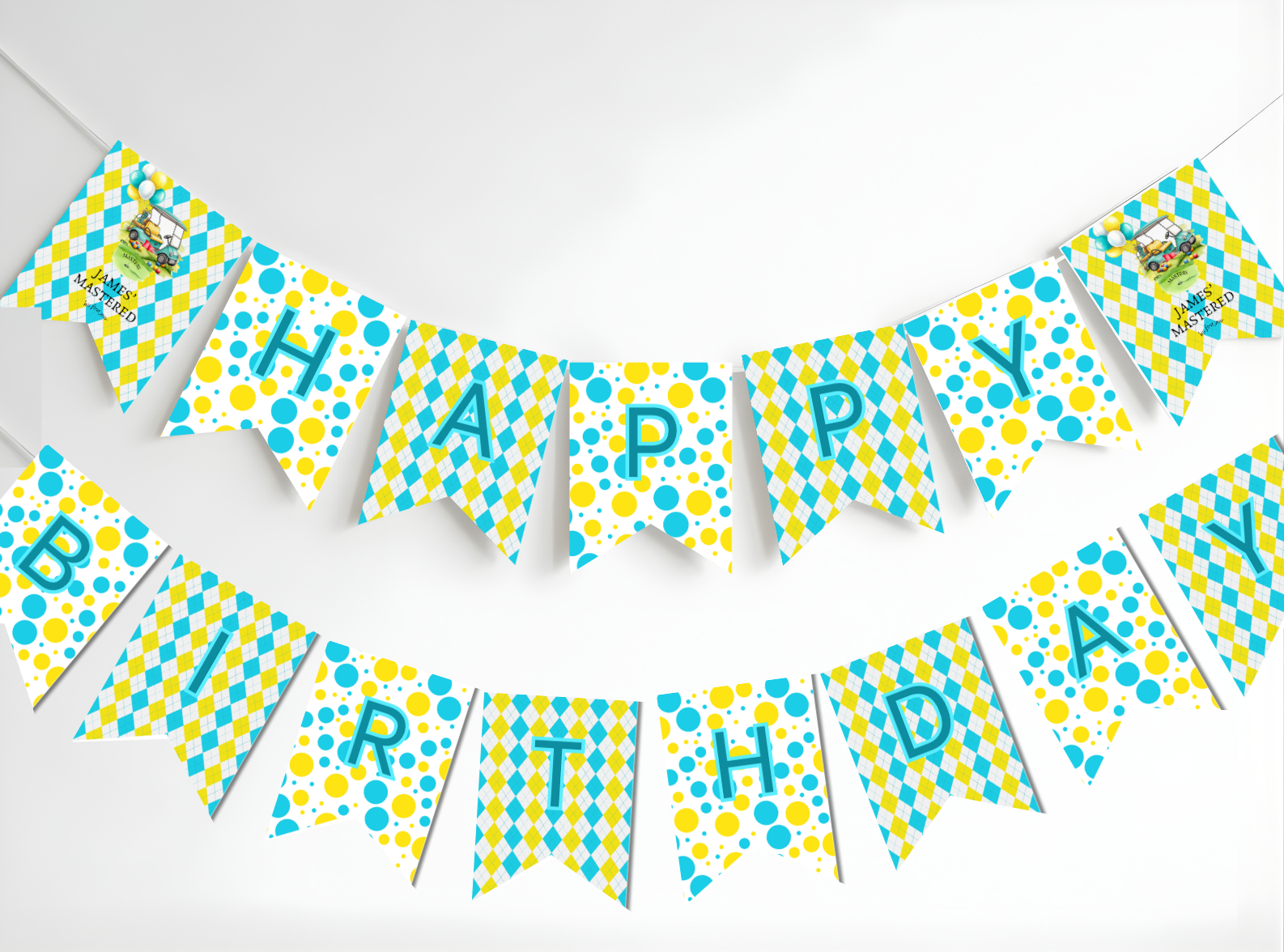 Golf First Birthday Banner