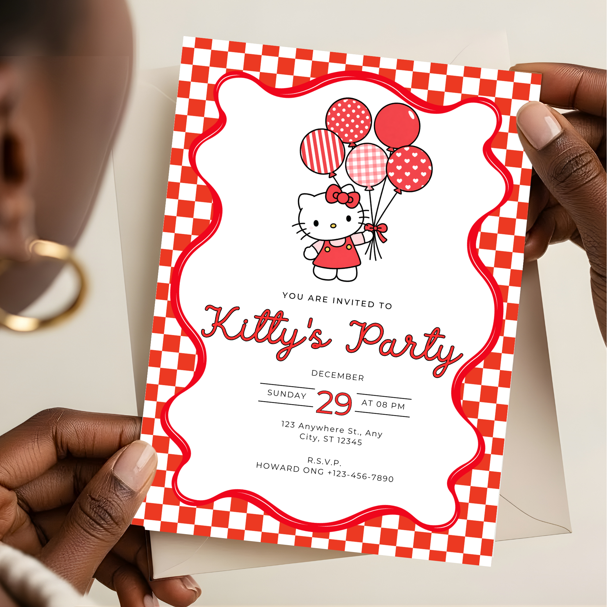 Hello Kitty Birthday Invitation