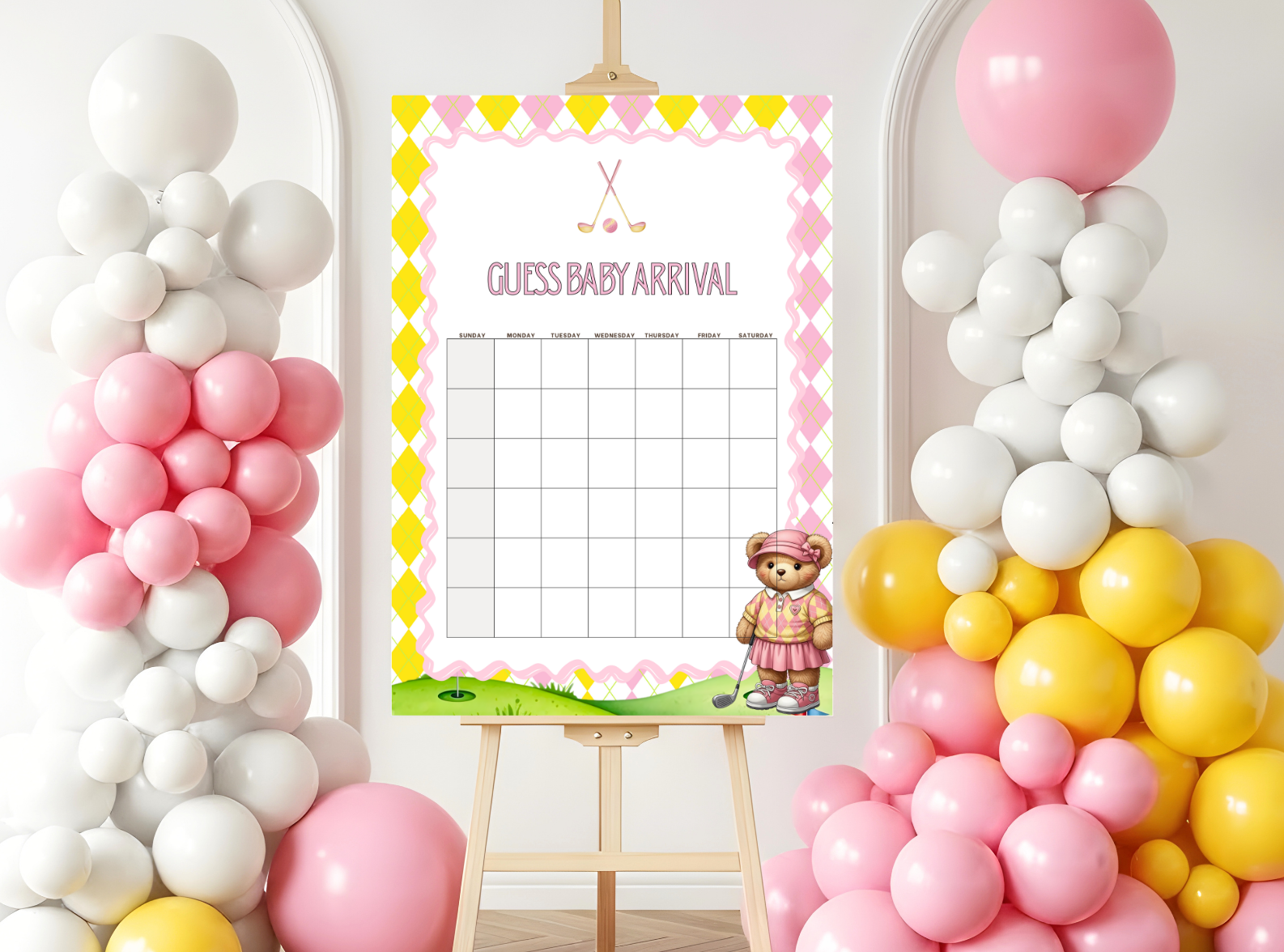 Golf-Themed Baby Shower Welcome Sign