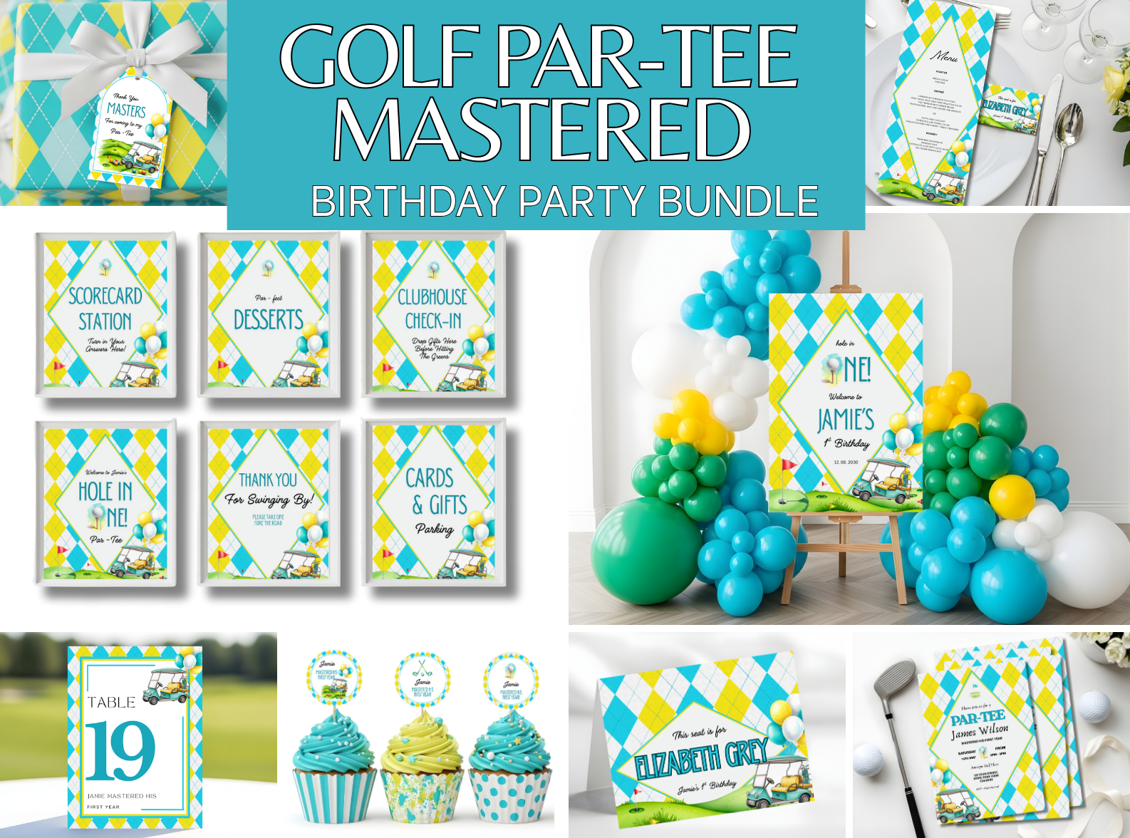 Golf Par-Tee Mastered Birthday Party Bundle