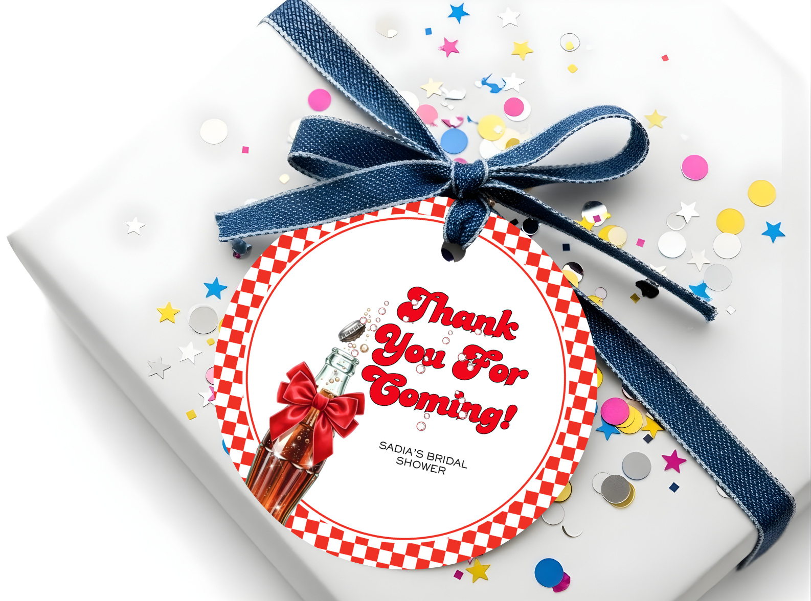 She's Ready to Pop Favor Tags & Stickers