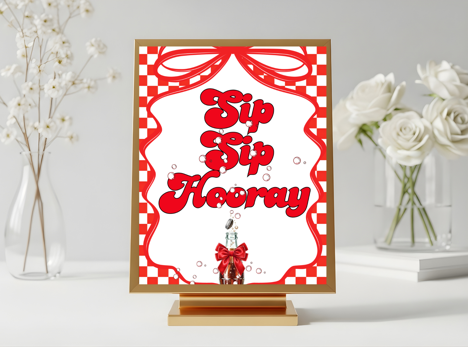 She's Ready to Pop Baby Shower Signs