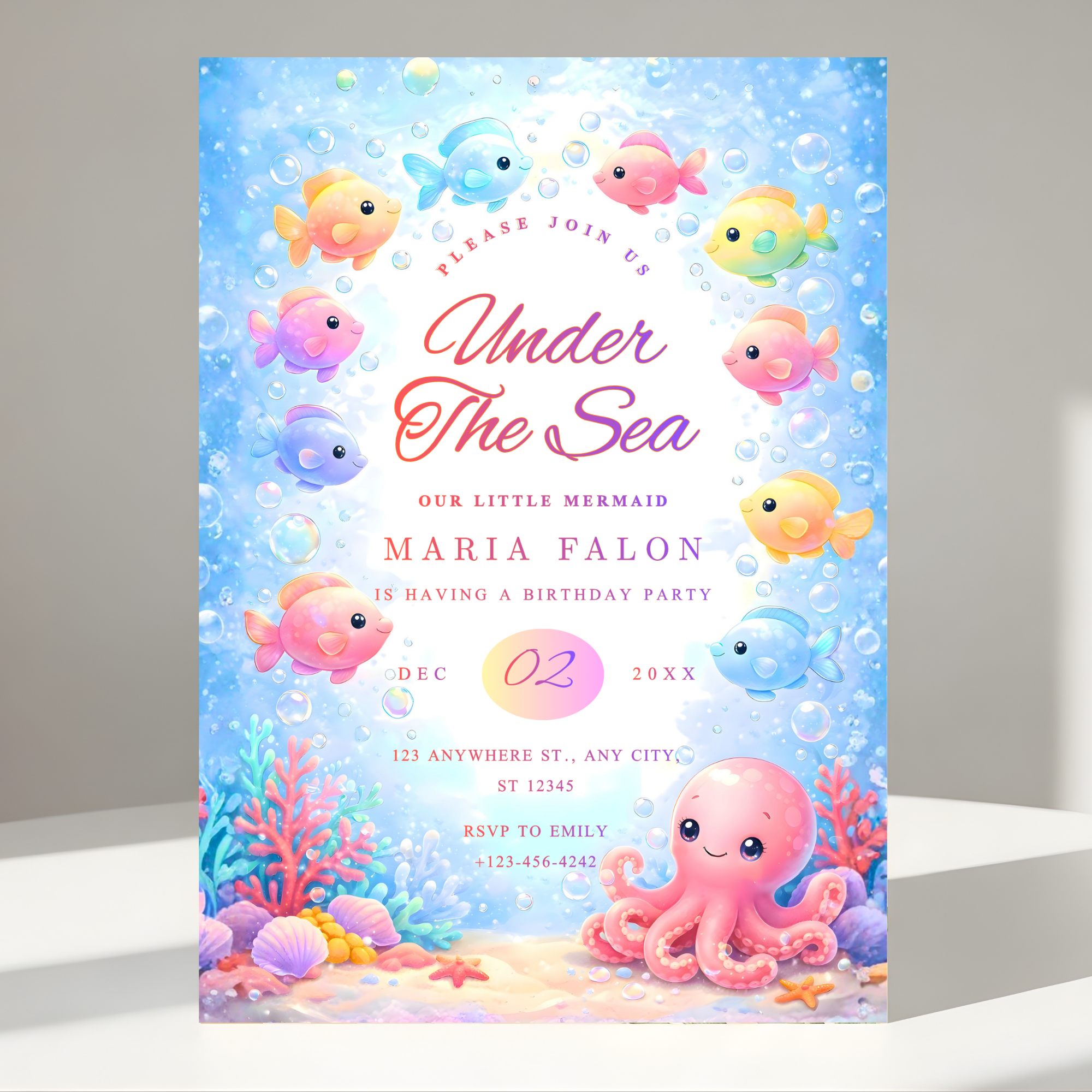 Under the Sea Birthday Invitation