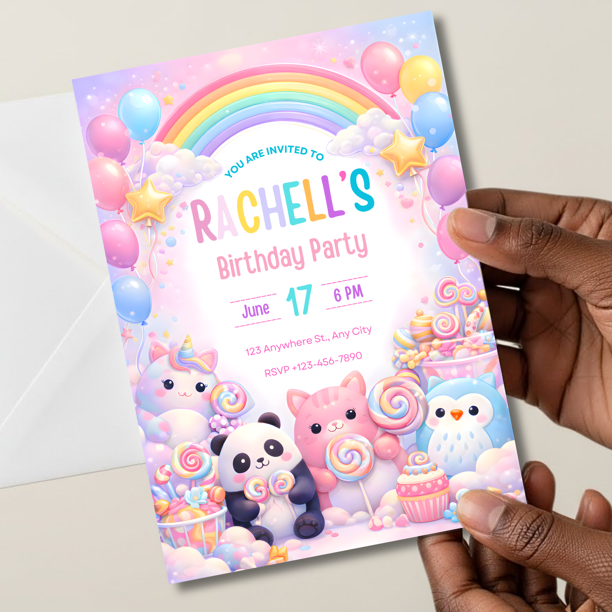 Squishmallow Birthday Invitation 