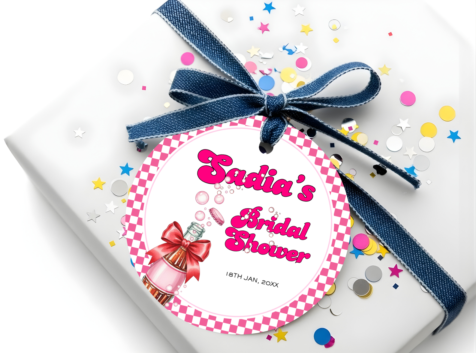 She's Ready to Pop Favor Tags & Stickers