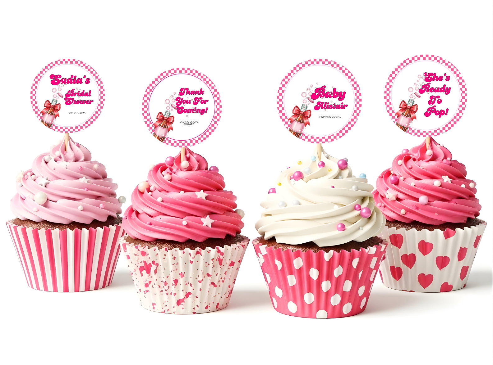 She's Ready to Pop Favor Tags & Stickers