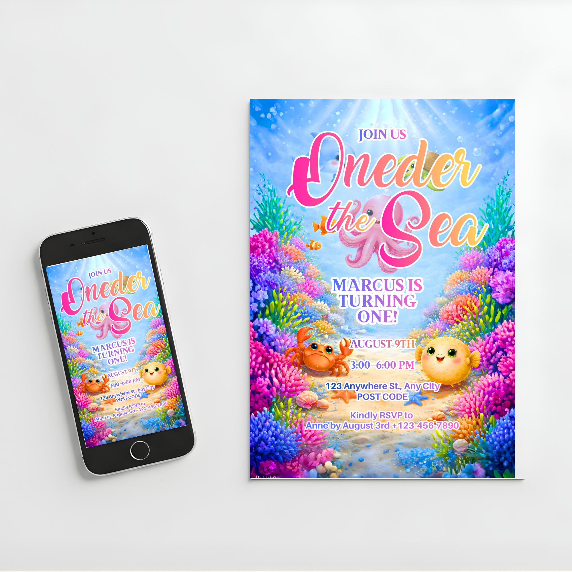 Under the Sea Birthday Invitation