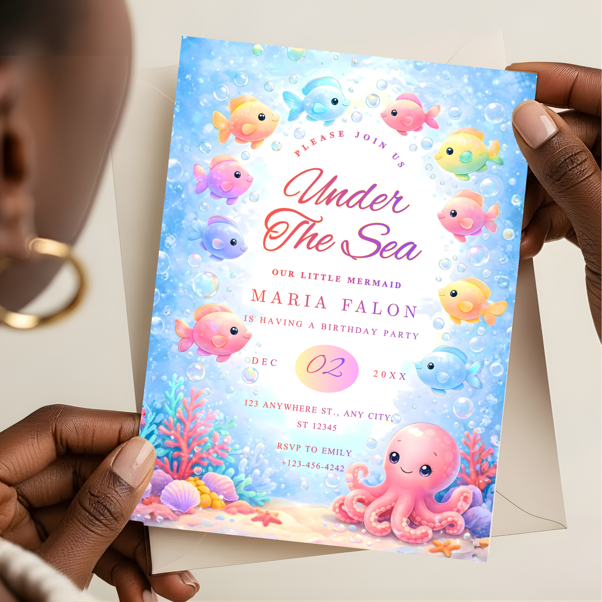 Under the Sea Birthday Invitation