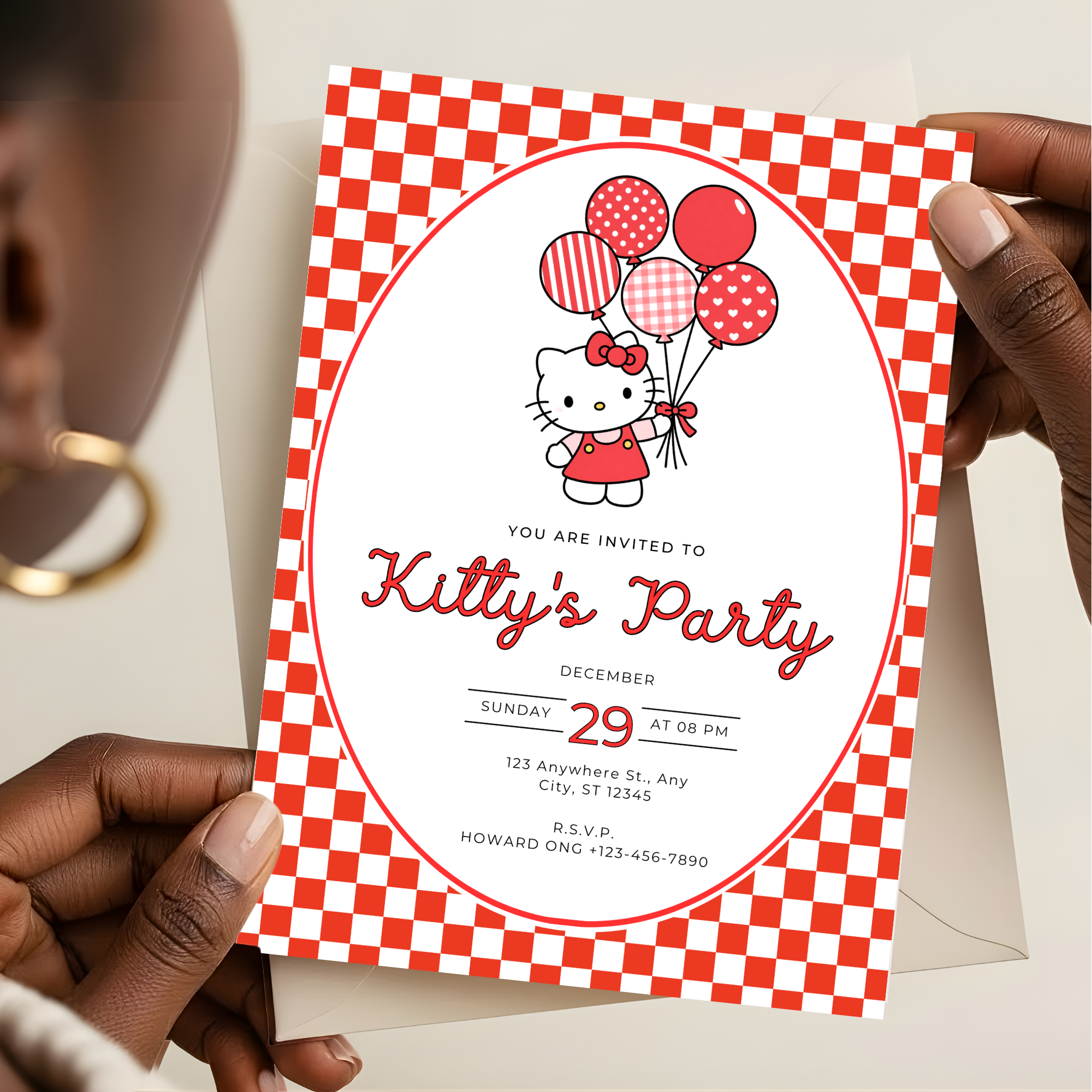 Hello Kitty Birthday Invitation