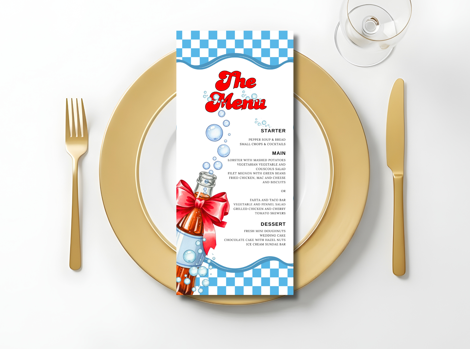 She's Ready to Pop Baby Shower Menu 