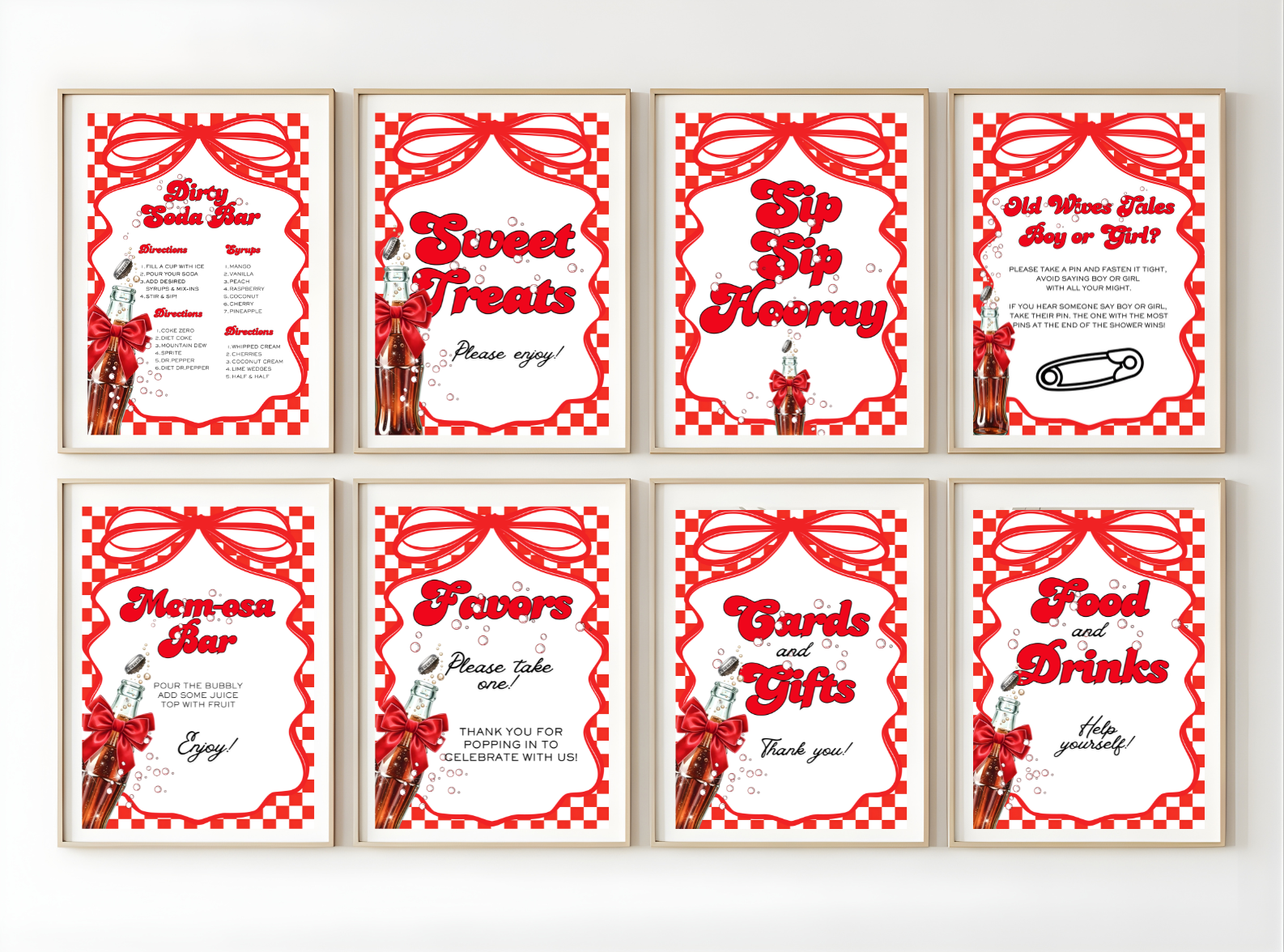 She's Ready to Pop Baby Shower Signs