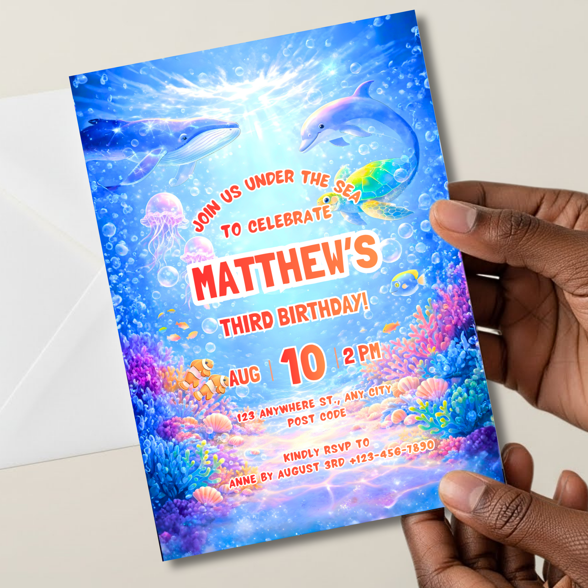 Under the Sea Birthday Invitation