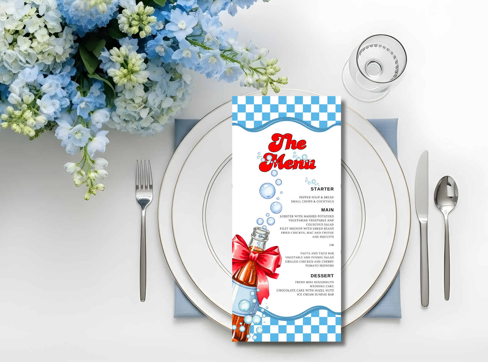 She's Ready to Pop Baby Shower Menu 