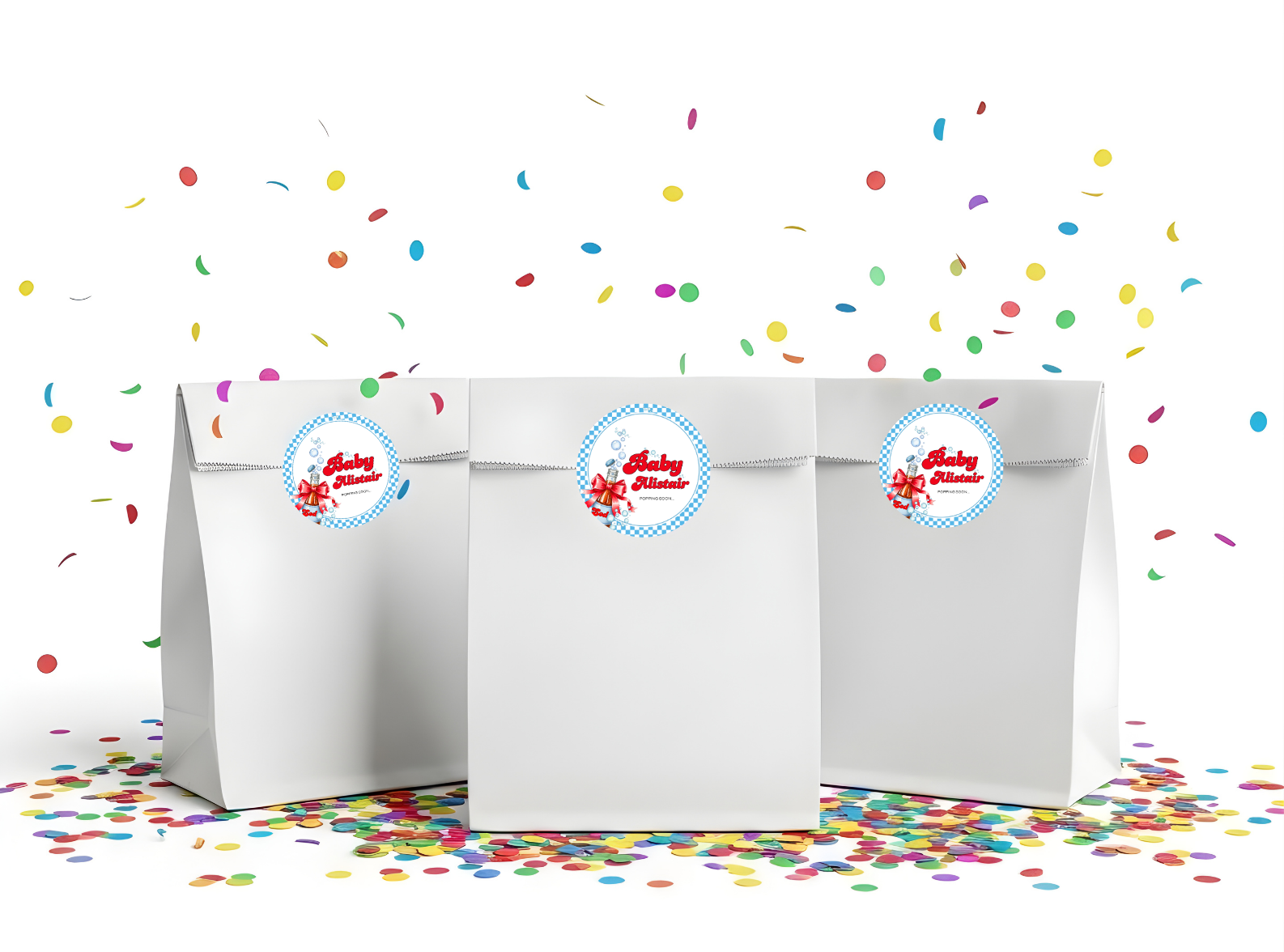 Ready to Pop Favor Tags & Stickers 