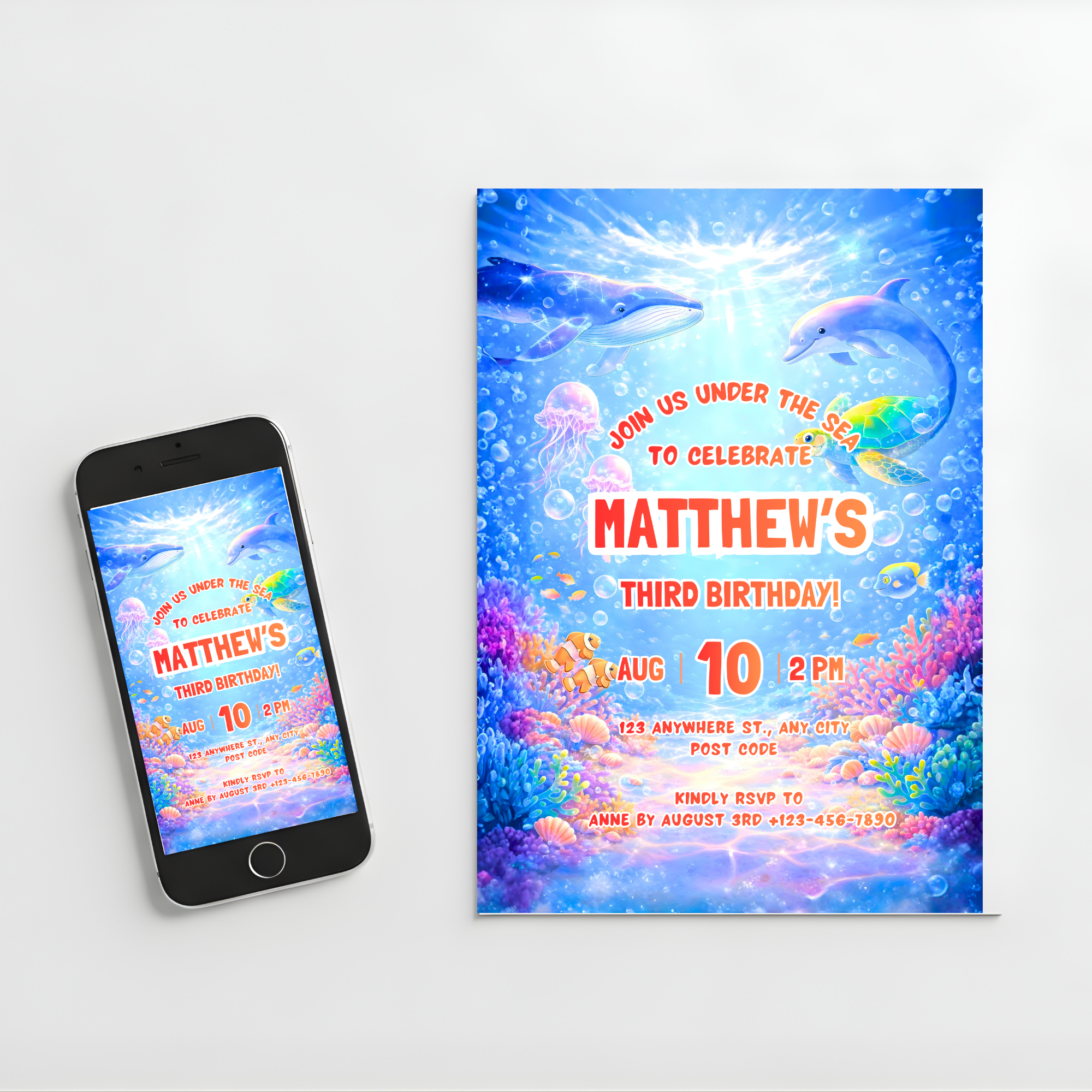 Under the Sea Birthday Invitation