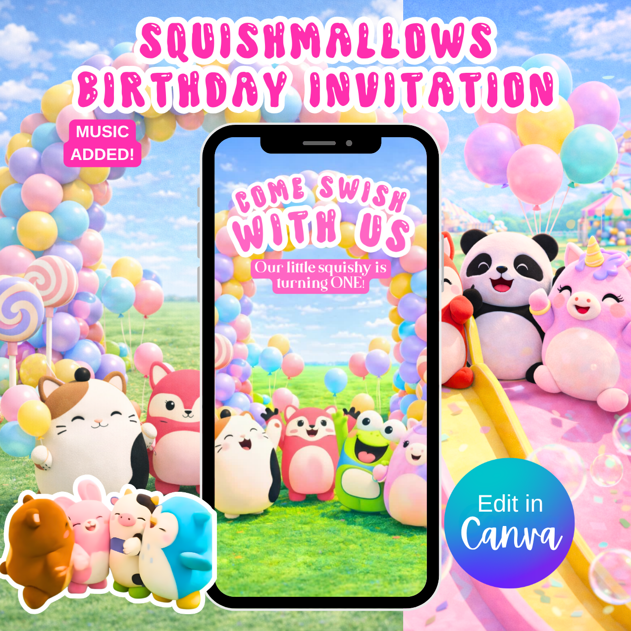 Squishmallows Birthday Invitation Video