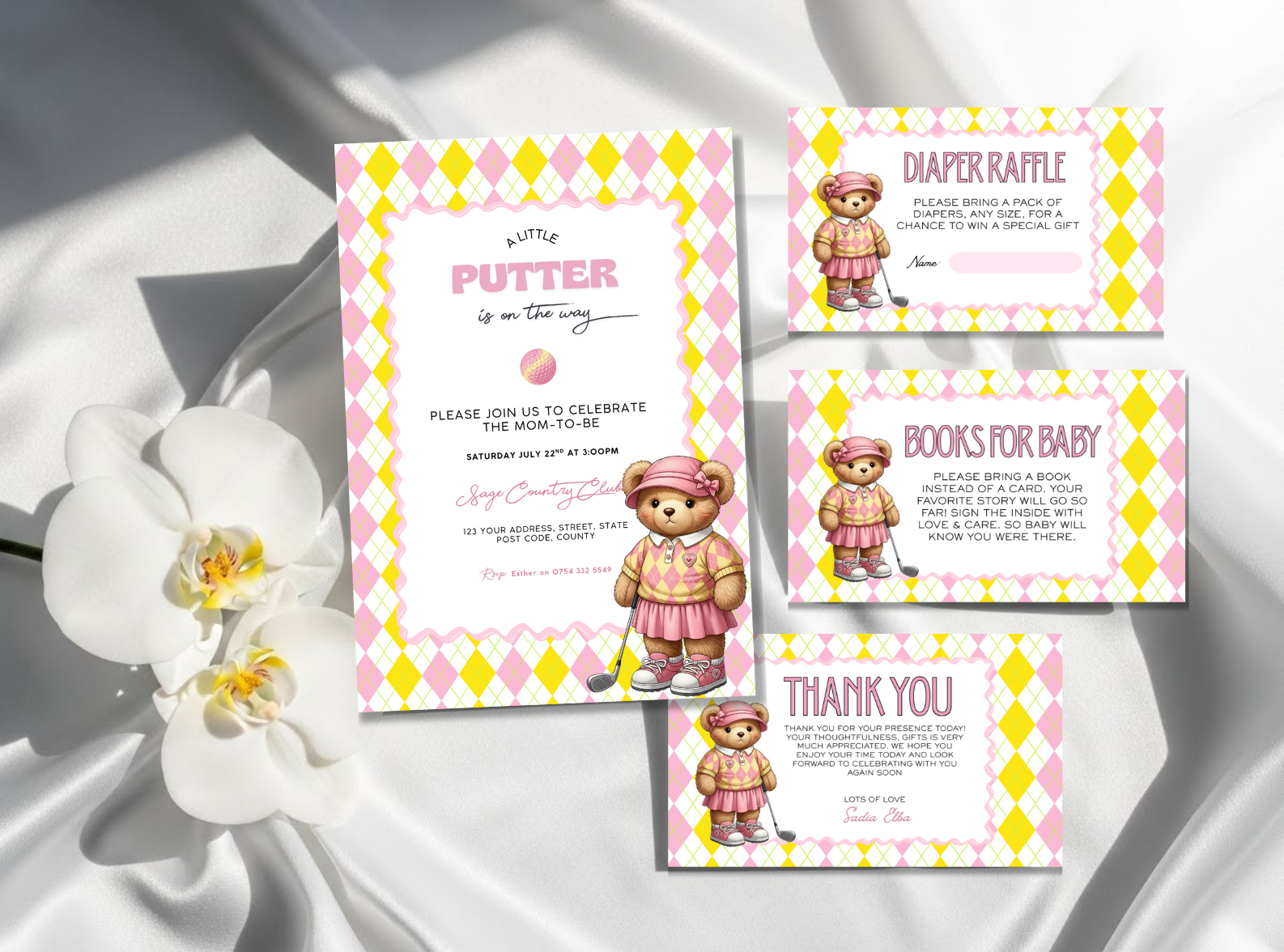 Golf-Themed Baby Shower Invitation