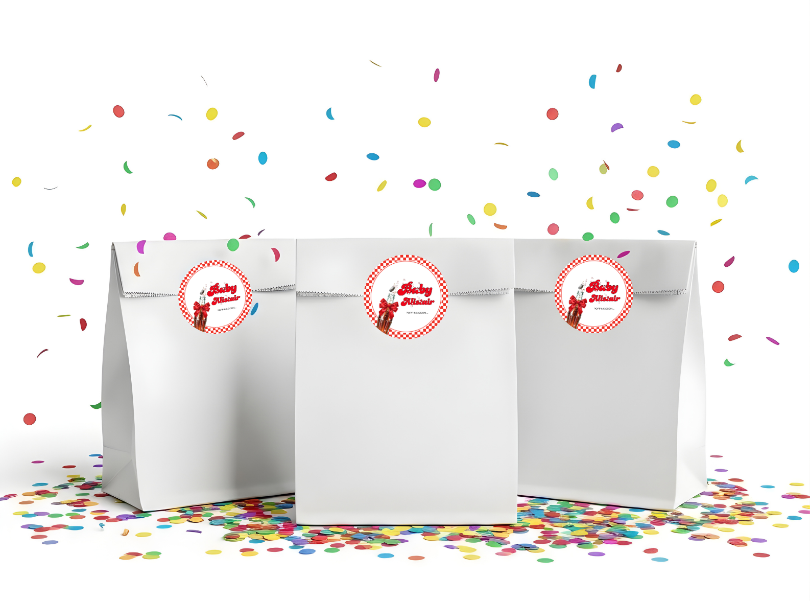 She's Ready to Pop Favor Tags & Stickers